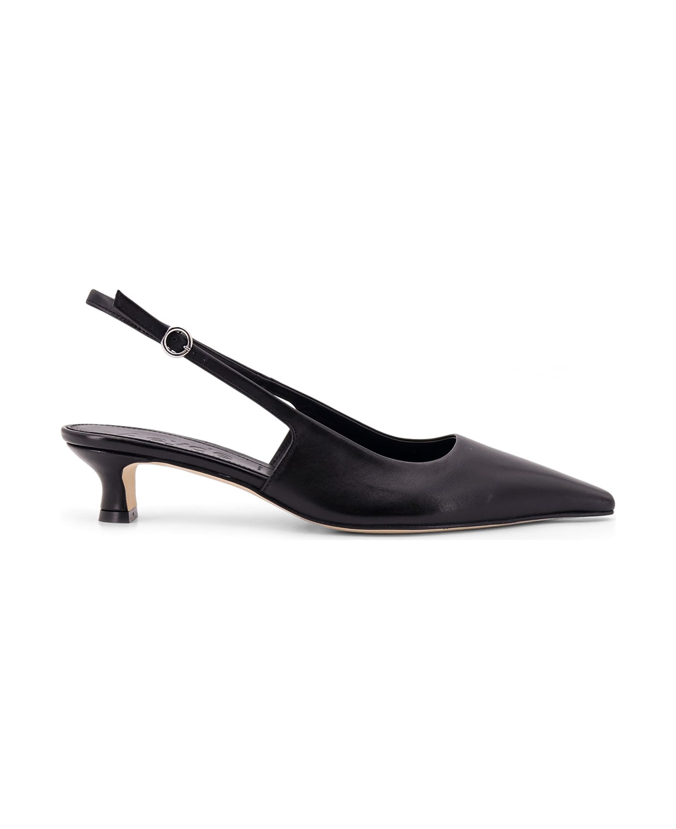 aeyde Catrina Leather Slingback - Black