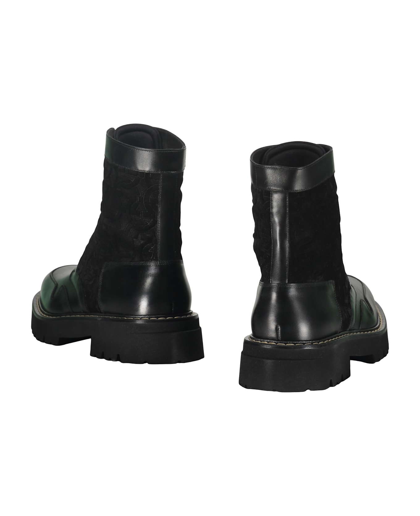 Ferragamo Lace-up Ankle Boots - black
