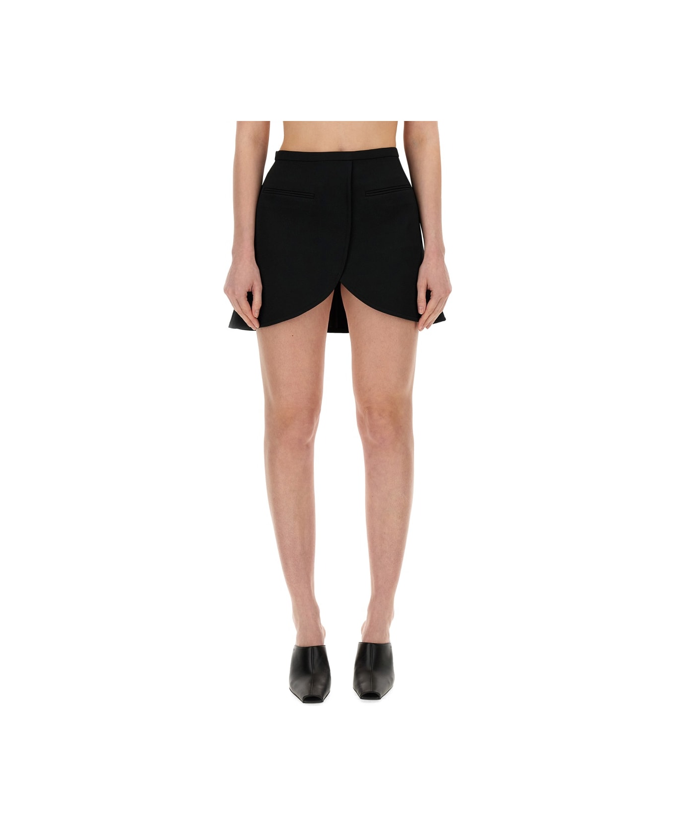 Courrèges "ellipse" Mini Skirt - BLACK