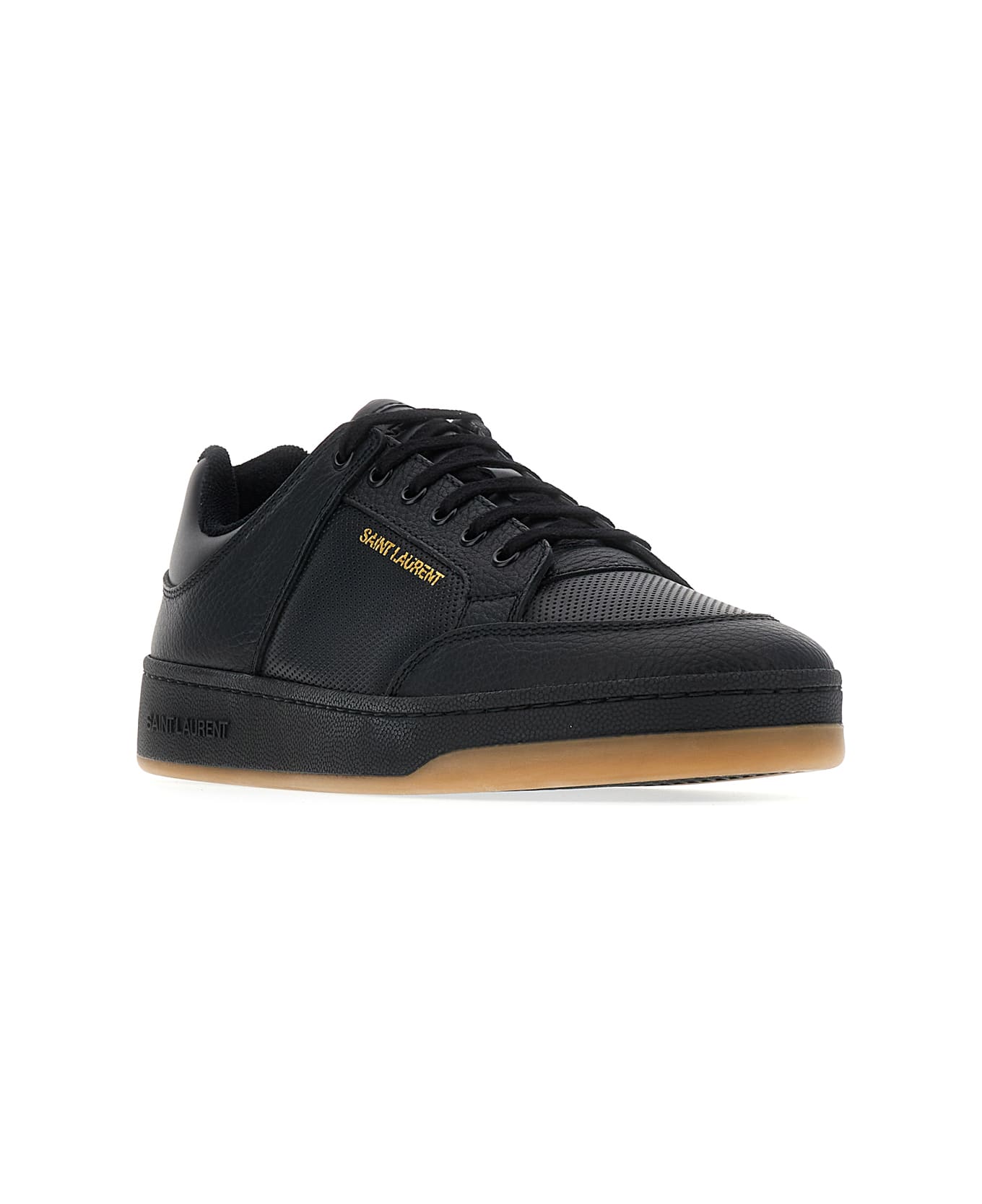 Saint Laurent Black Leather Court Sl/61 Sneakers - 1613
