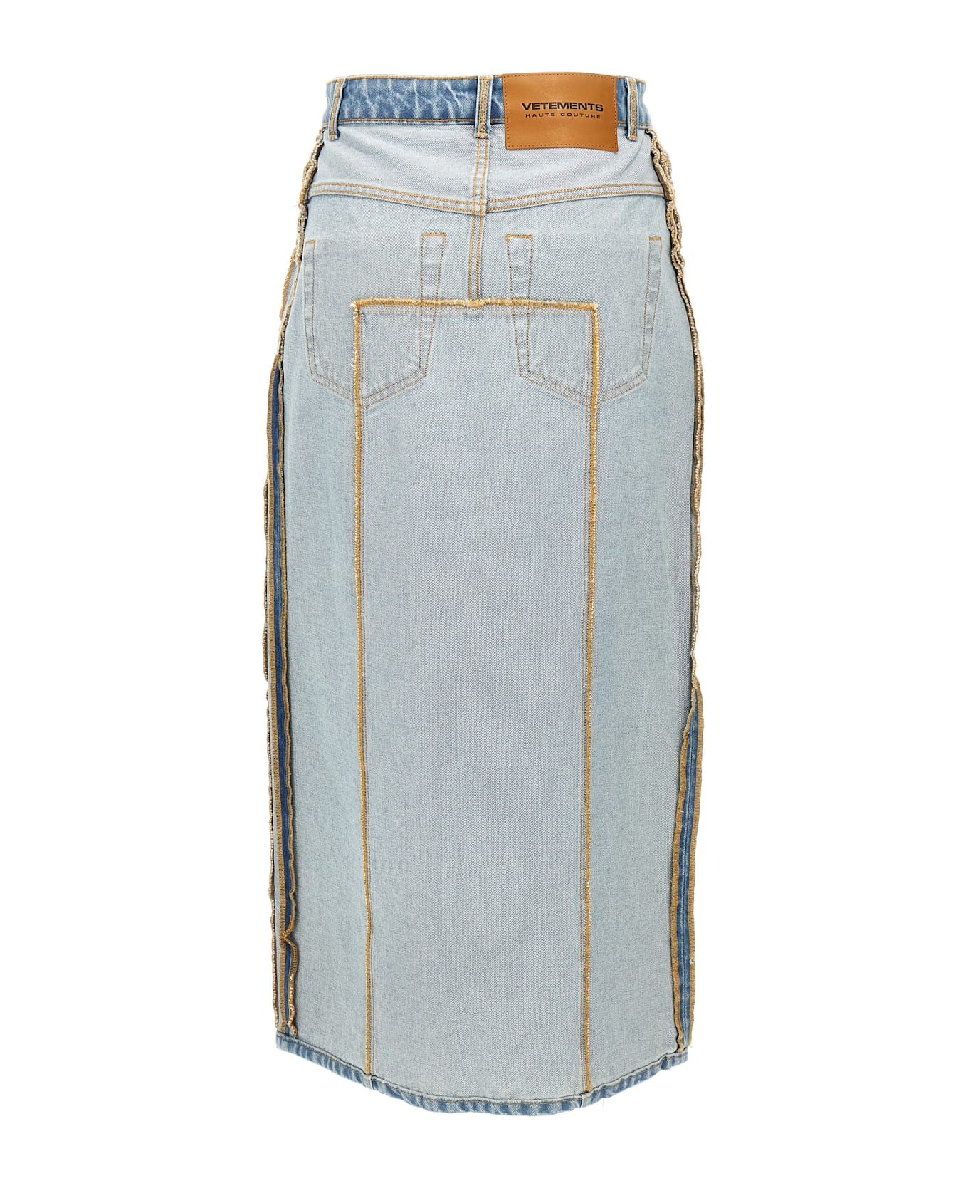 VETEMENTS 'inside-out' Skirt - Light Blue