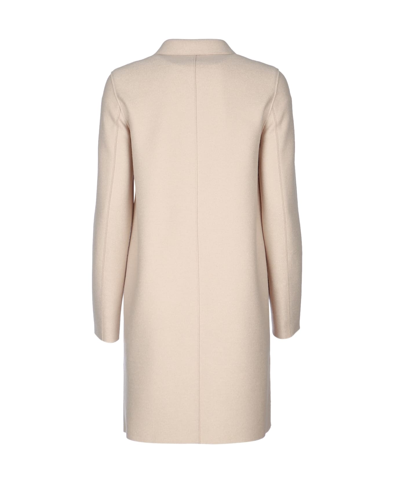Harris Wharf London Women Button Up Boxy Coat Pressed Wool - ALMOND