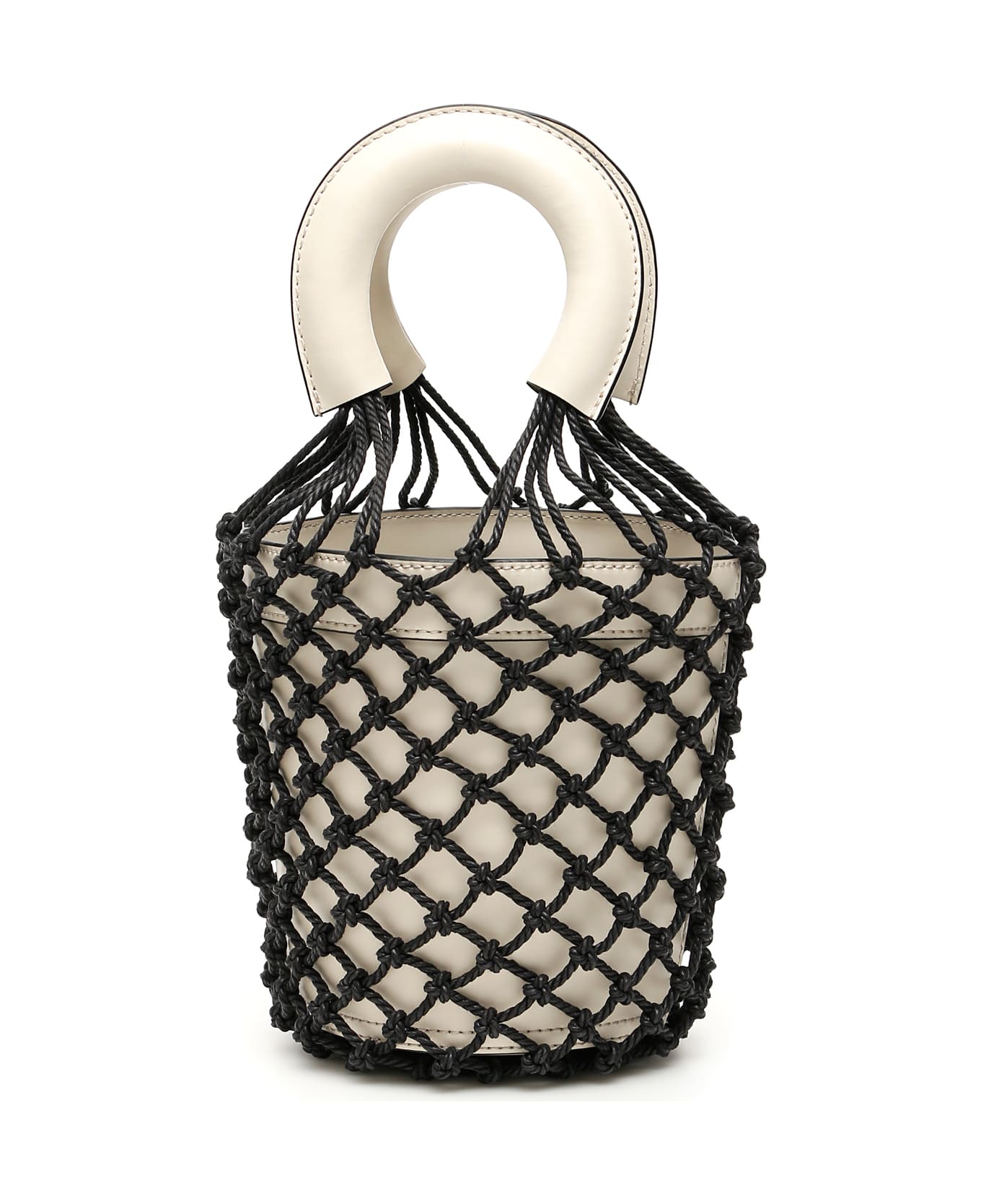 STAUD Bicolor Moreau Bag - CREAM BLACK (White)