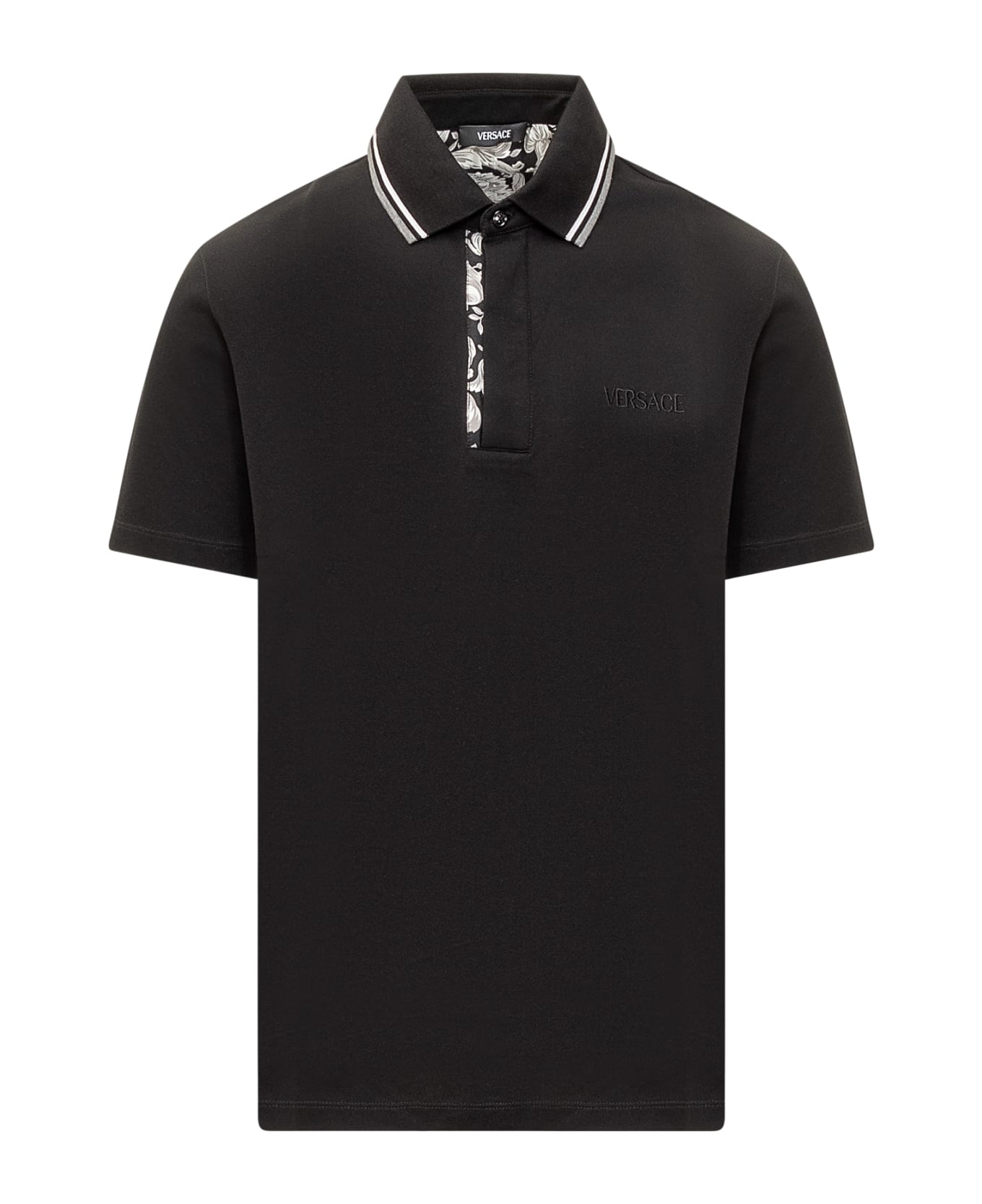 Versace Polo Piquet - BLACK