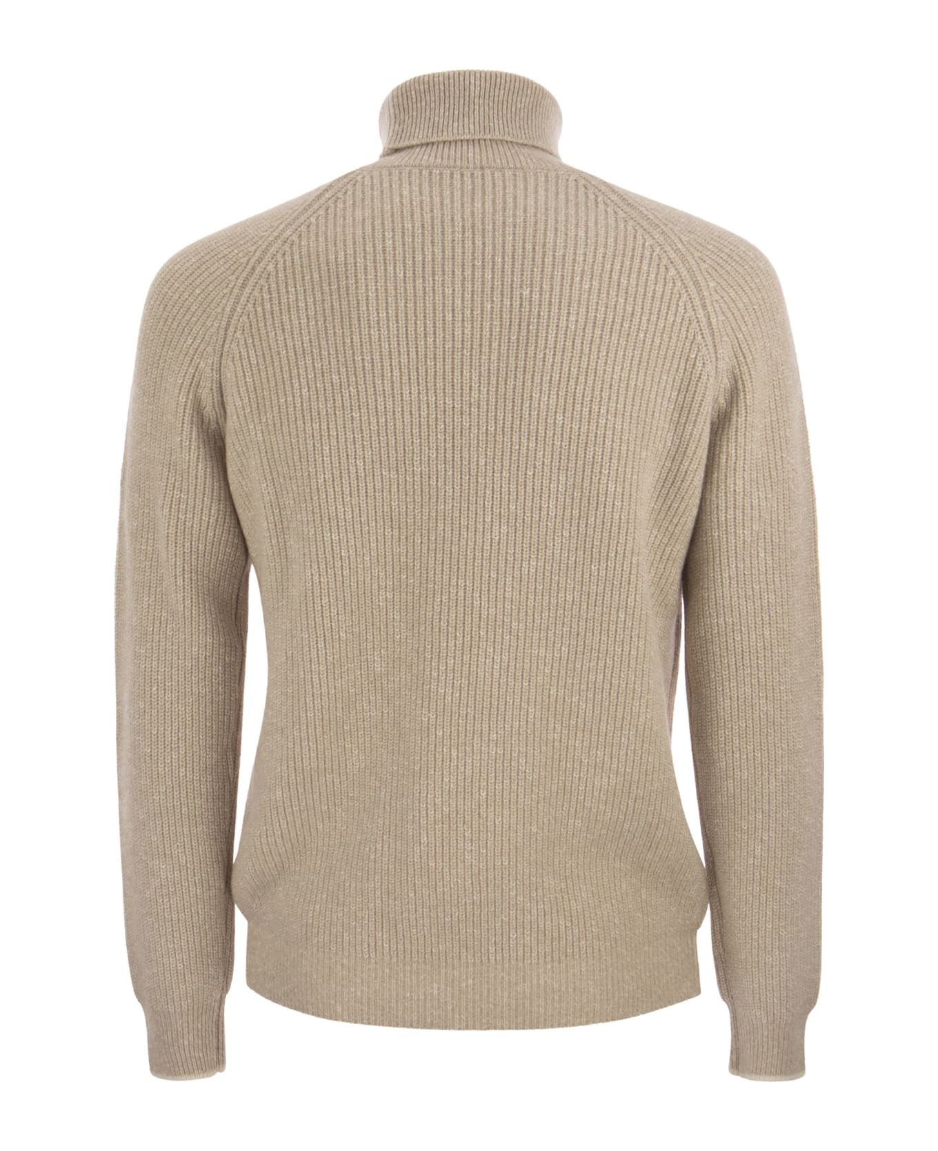 Peserico Wool And Cashmere Turtleneck Sweater - Beige