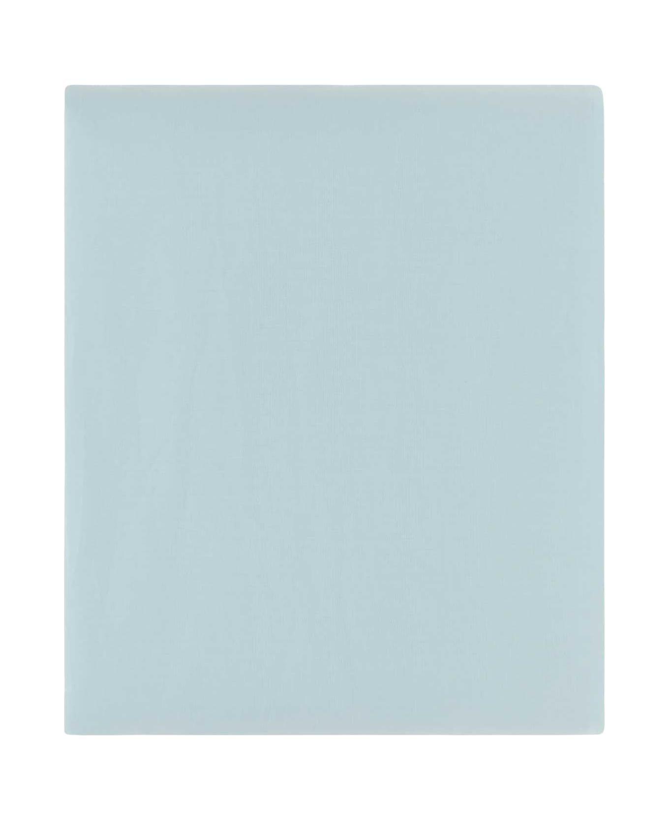 Tekla Light Blue Cotton Flat Sheet - SKYBLUE