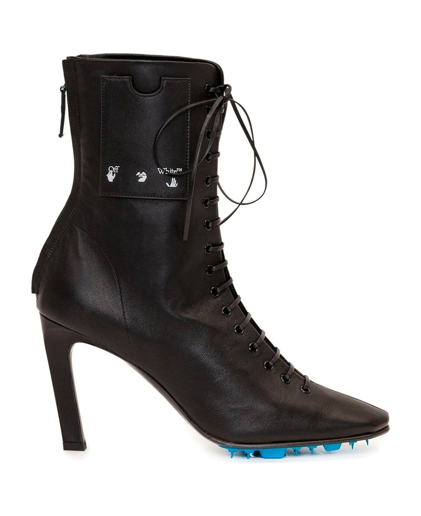 Off-White Leather Heel Boots - Black ブーツ