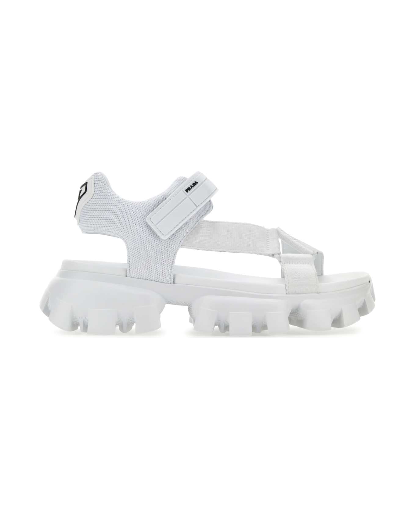 Prada White Nylon Sandals - White