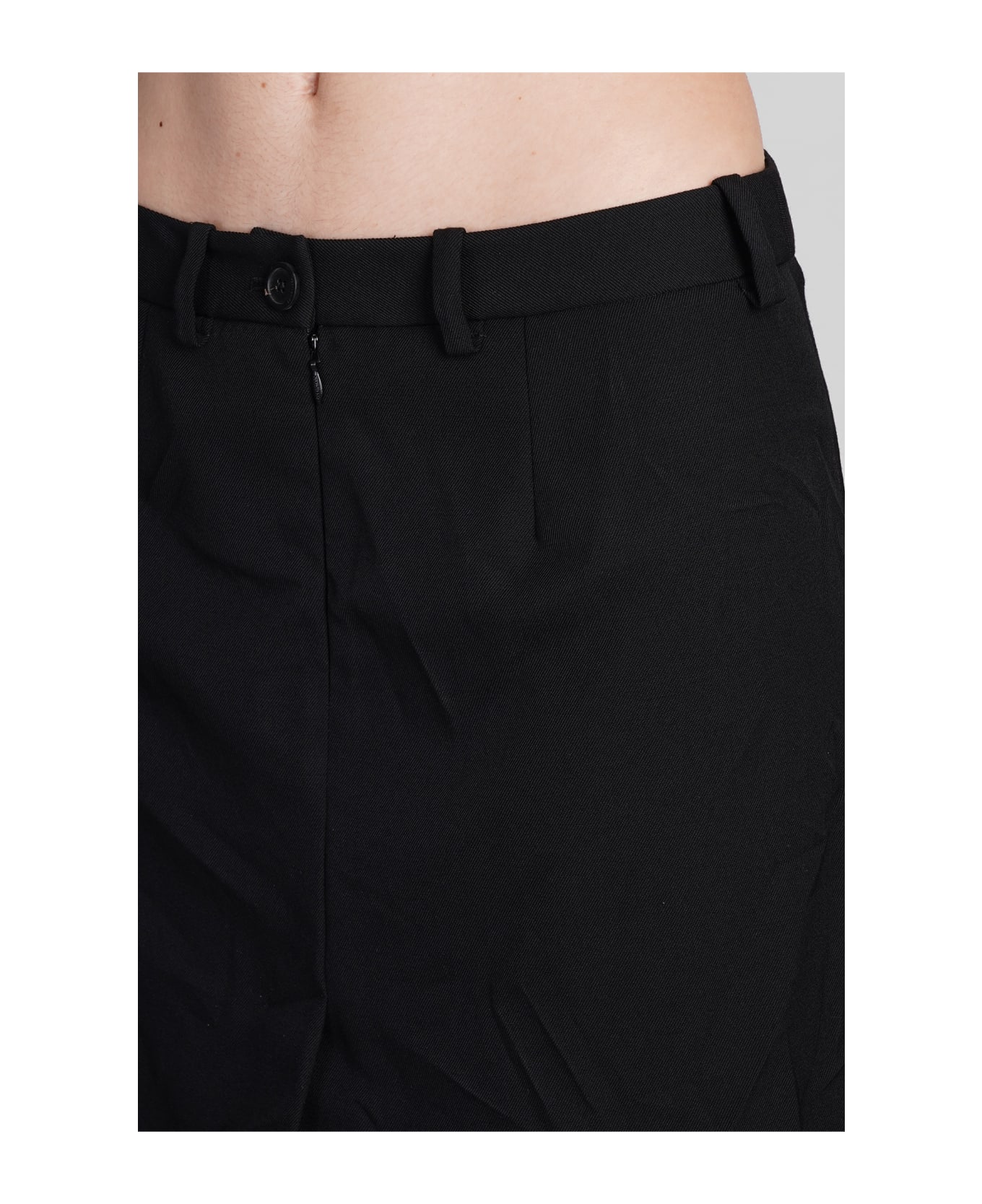 Balenciaga Skirt In Black Wool - black