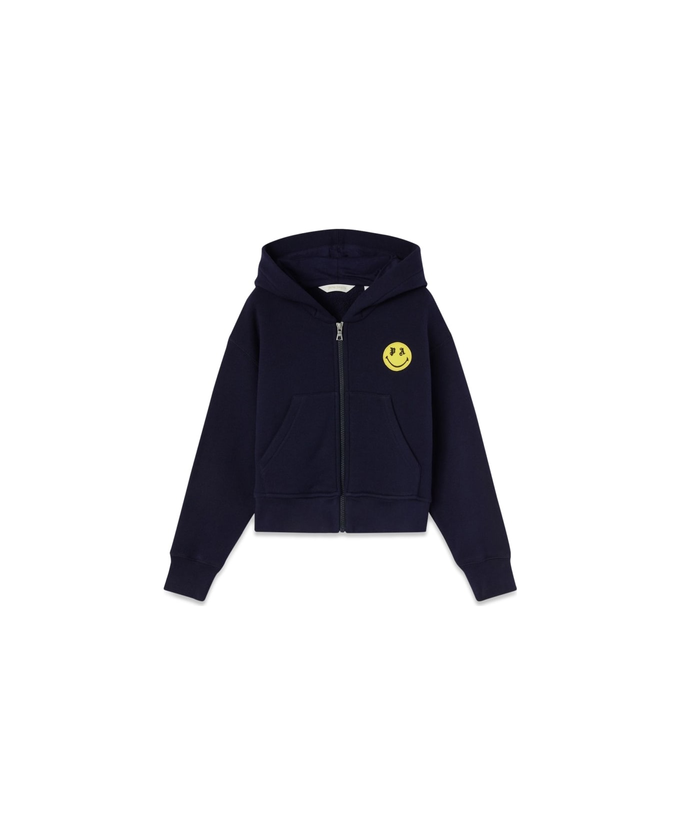 Palm Angels Zip Sweatshirt. - BLUE