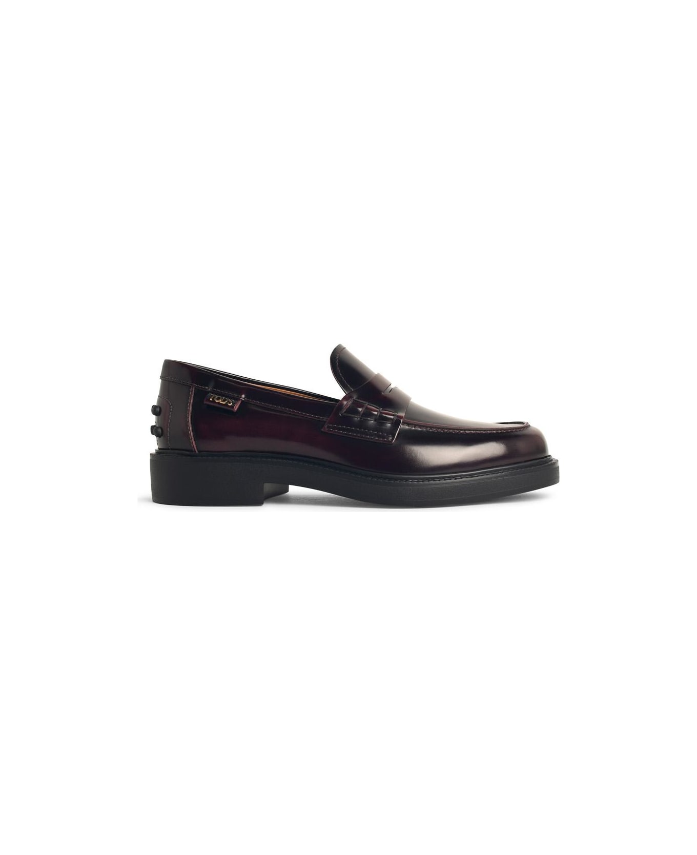 Tod's Burgundy Leather Loafers