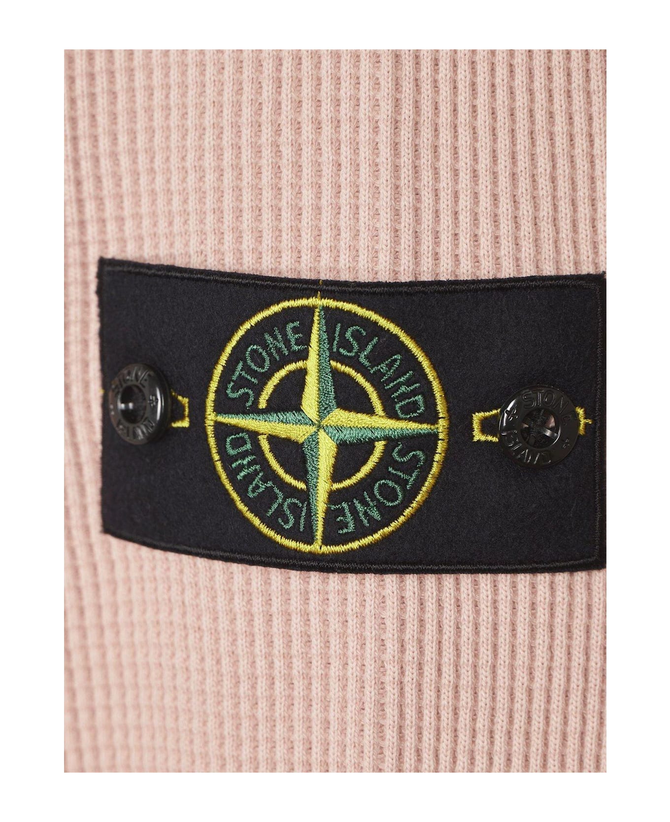 Stone Island Logo-patch Crewneck Jumper - Papaya