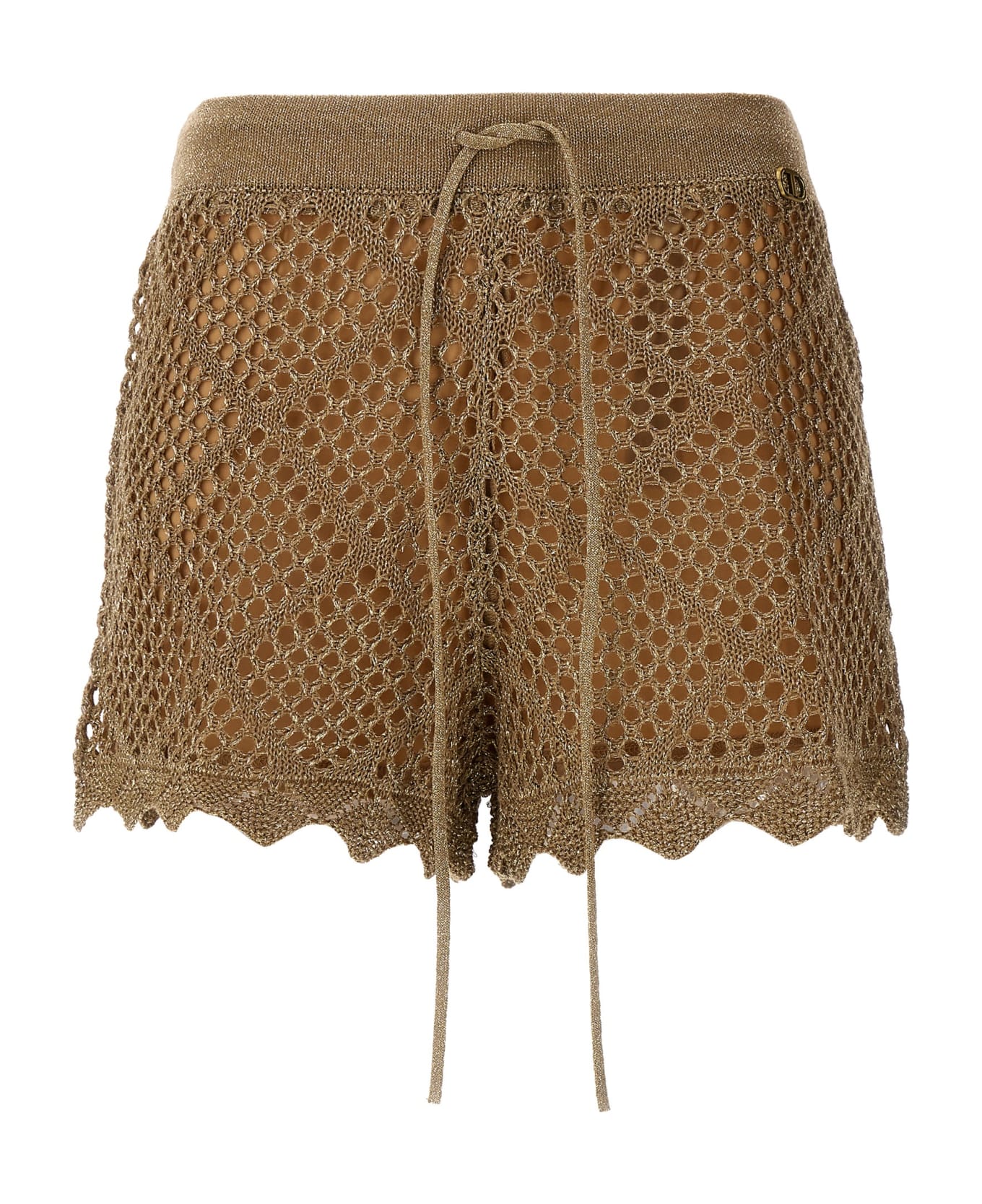 TwinSet Knitted Shorts - Hazelnut