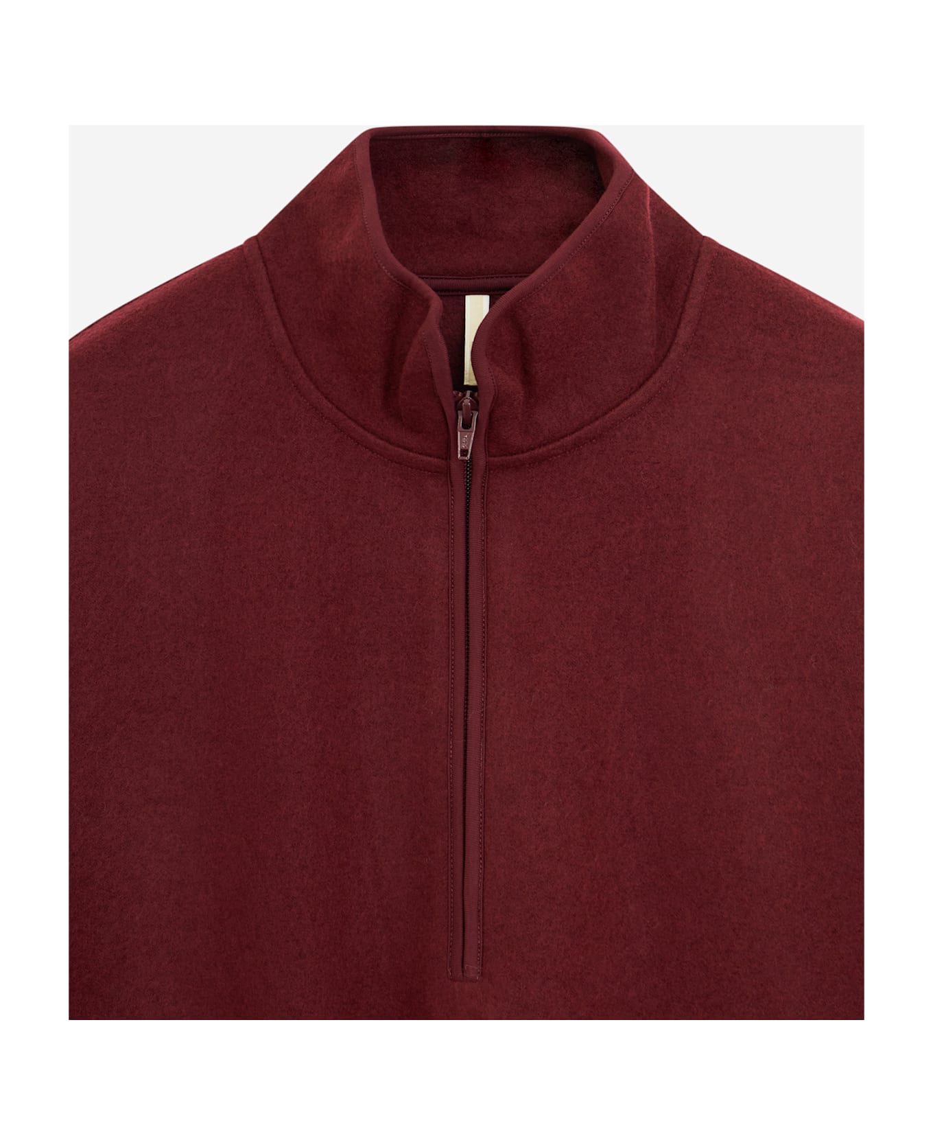 Sunflower Wool Half Zip Sweatshirt - bordeaux