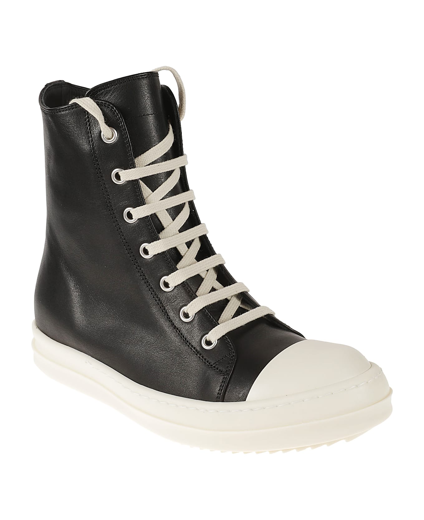 Rick Owens Hi-top Lace-up Sneakers - Black/Milk