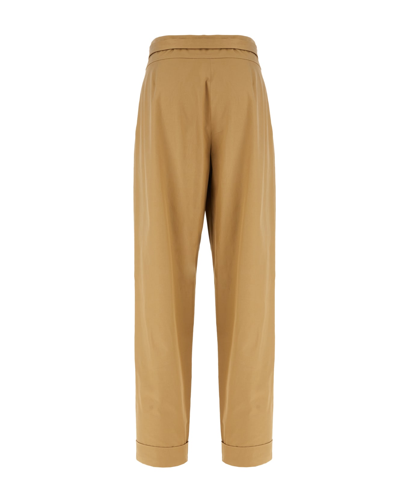 Saint Laurent Beige Cotton Pants - SAHARA