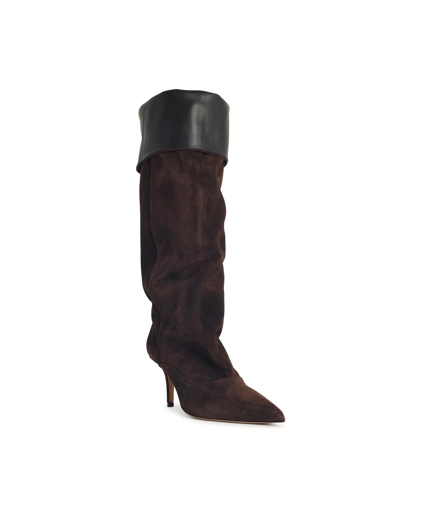 Paris Texas 'ines Reverse 75' Chocolate Suede Boots - Brown