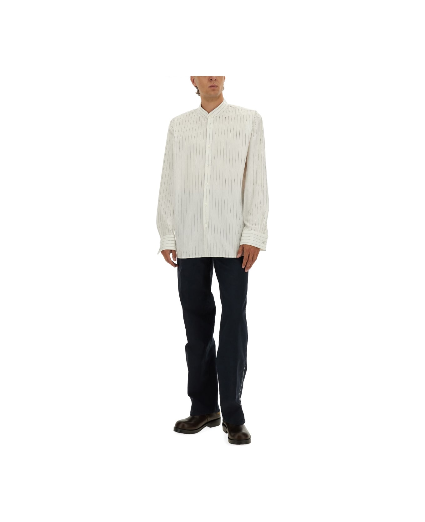 Dries Van Noten Striped Shirt - WHITE