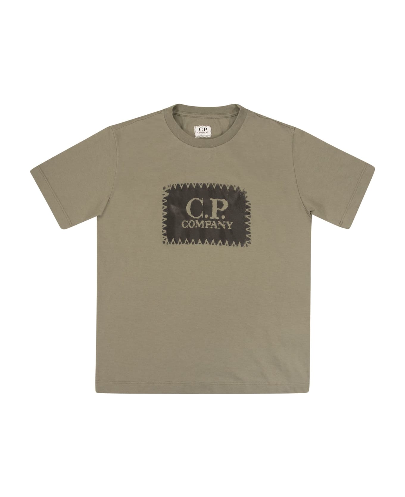 C.P. Company T-shirt With Logo Print On Chest - Green