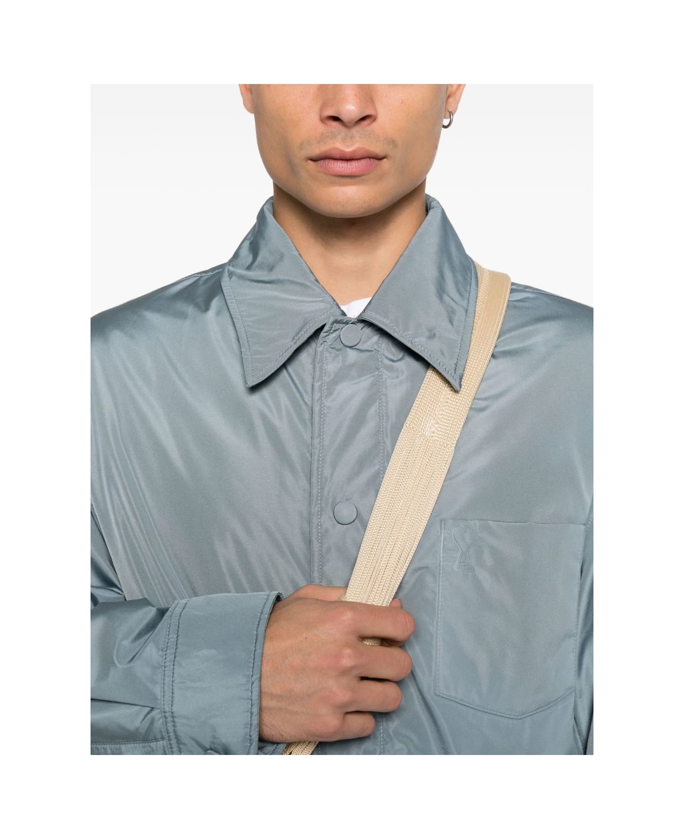 Ami Alexandre Mattiussi Nylon Overshirt - Clear Blue