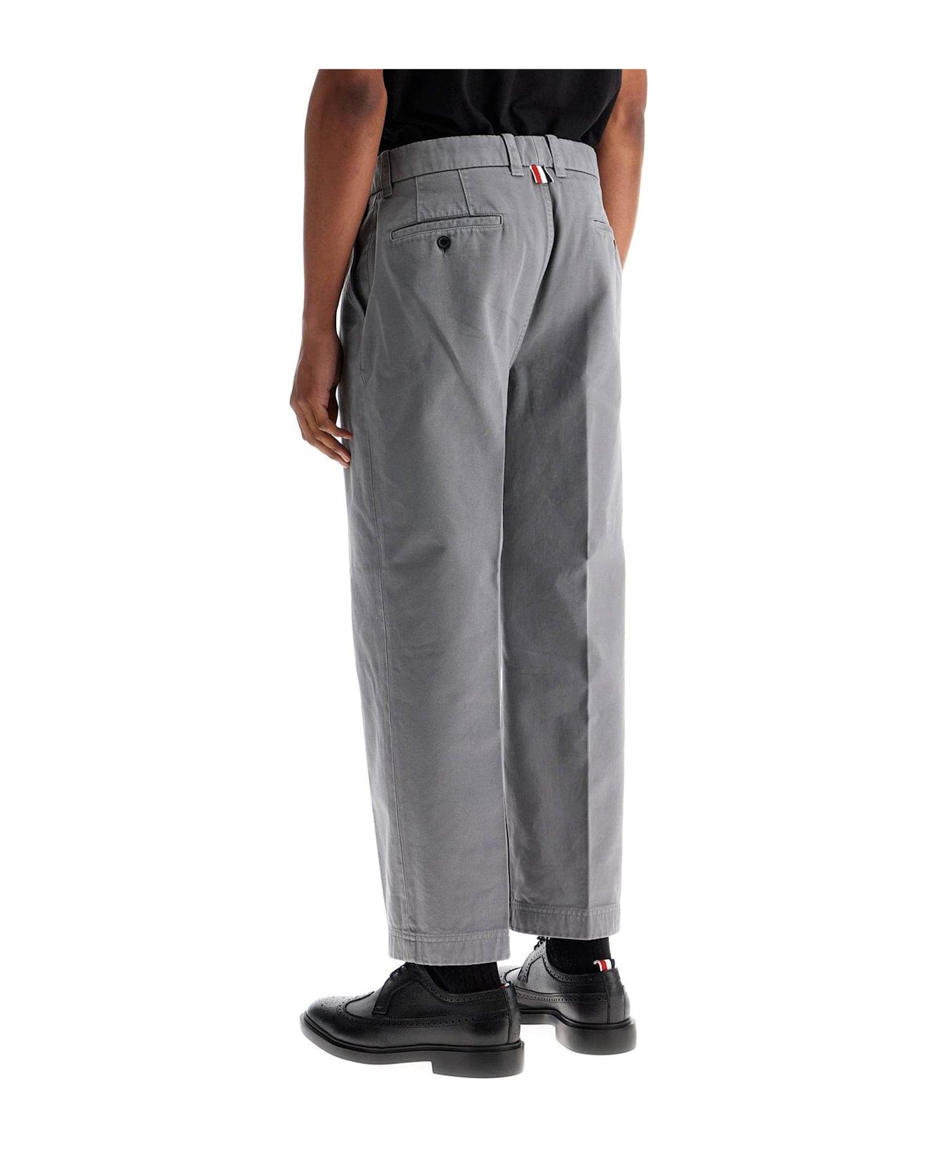 Thom Browne Cotton Chino Pants - MED GREY