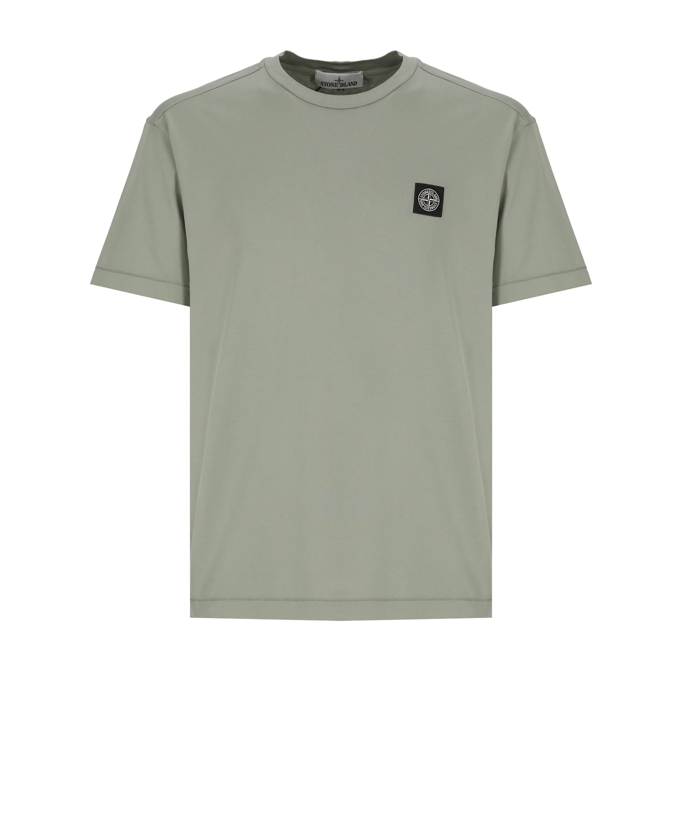 Stone Island T-shirt With Logo - Salvia