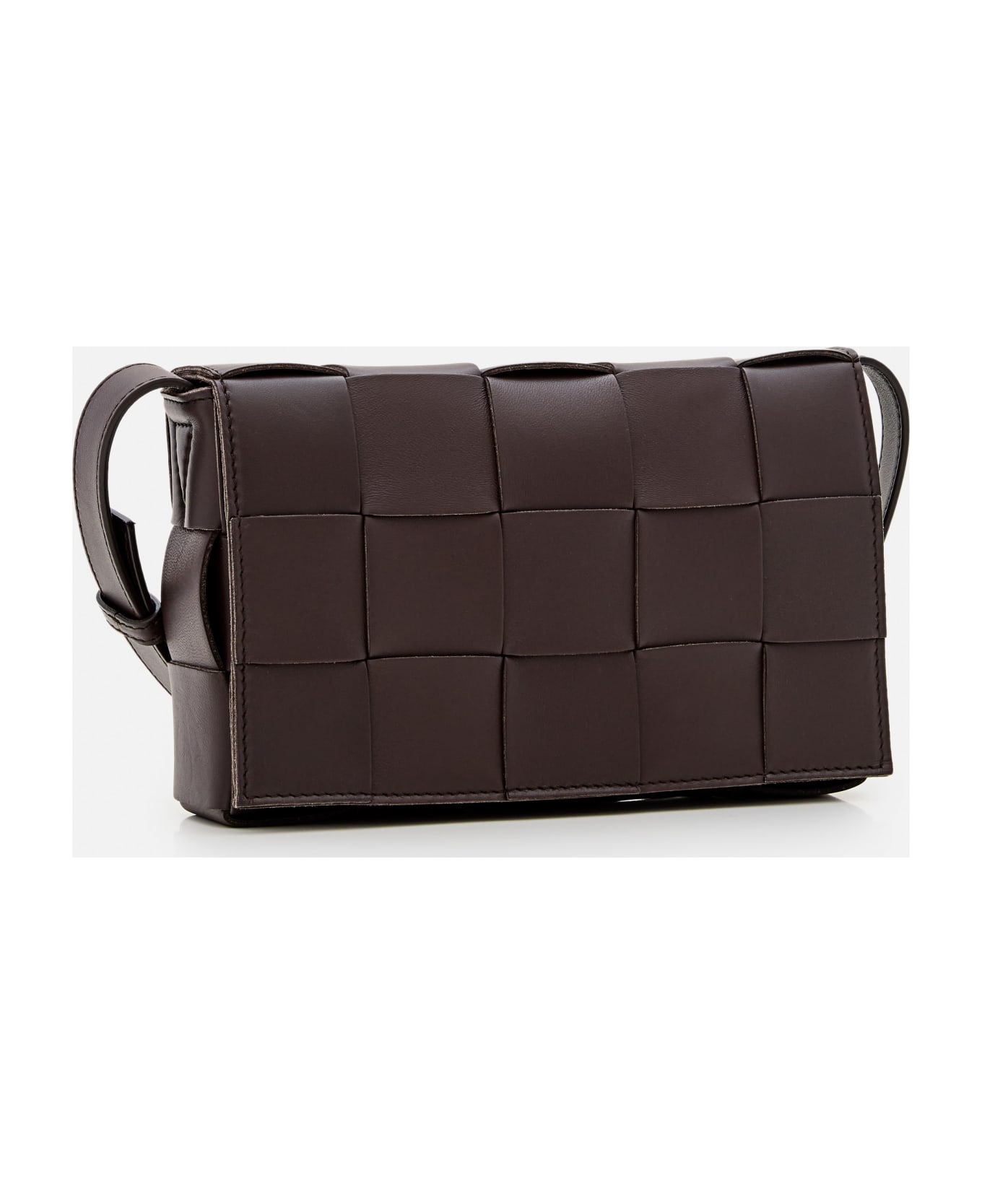 Bottega Veneta Cassette Leather Shoulder Bag - Brown