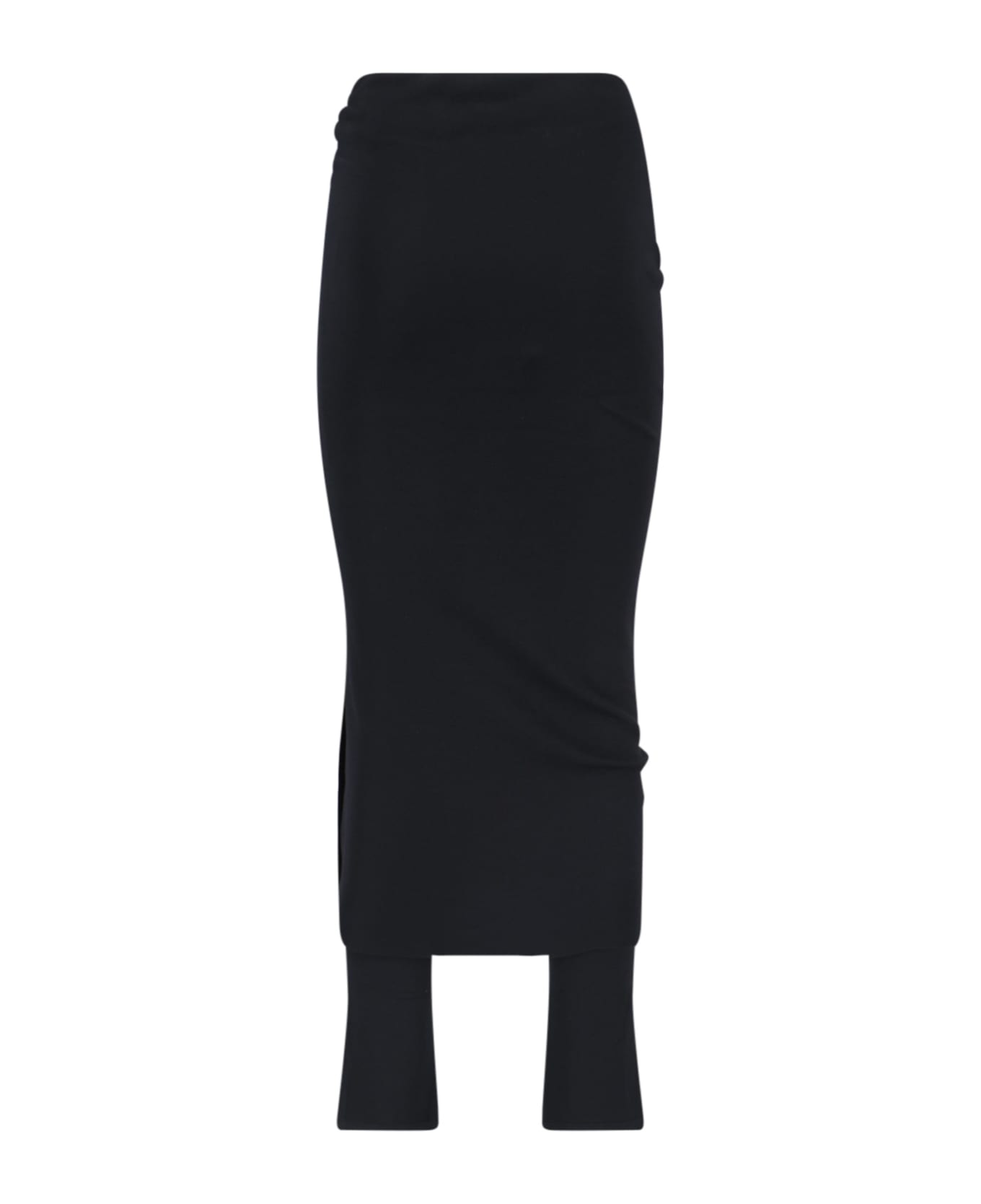 Alaia Draped Skirt - Black  