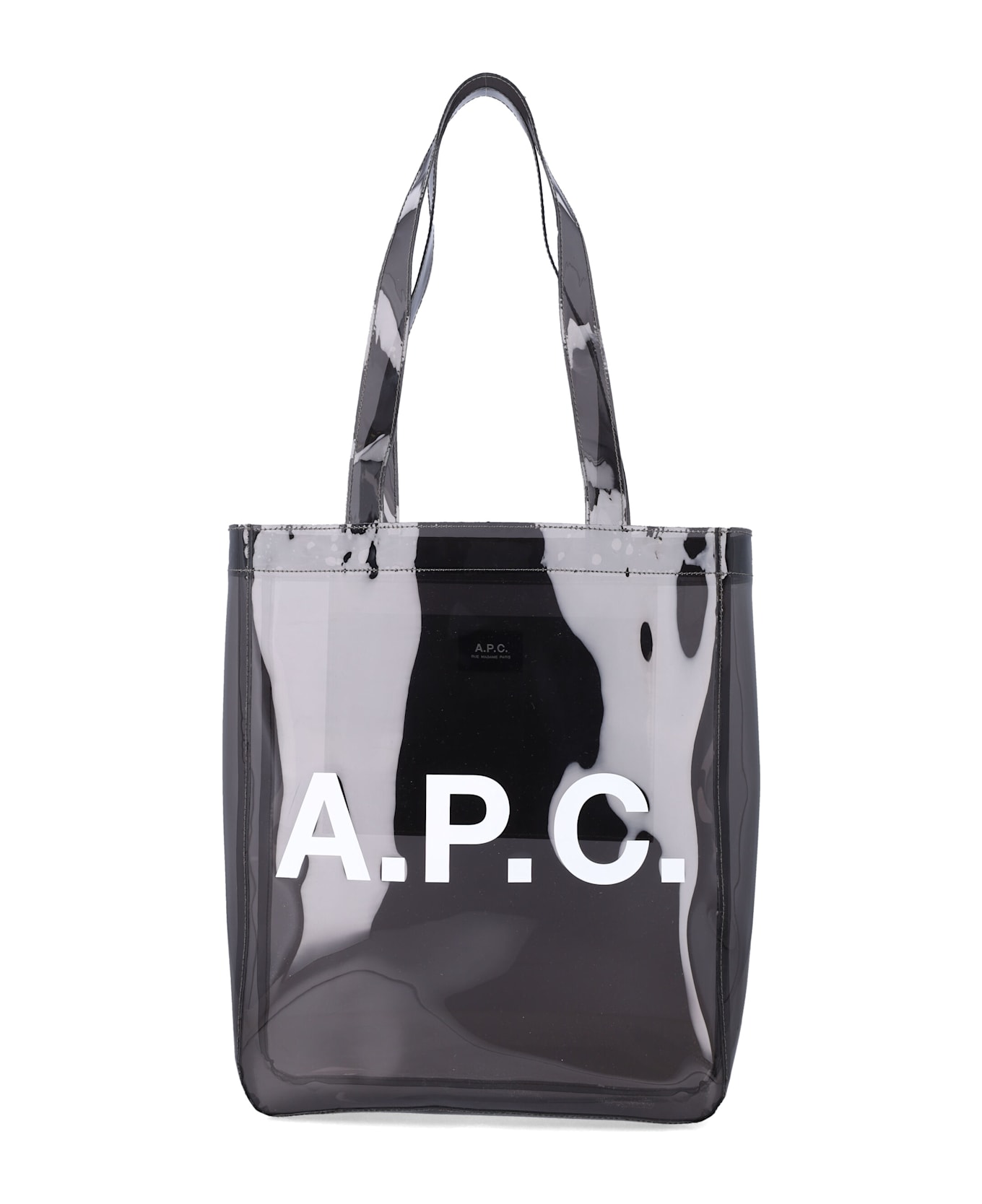 A.P.C. Lou Glossy Pvc Tote Bag - ANTHRACITE