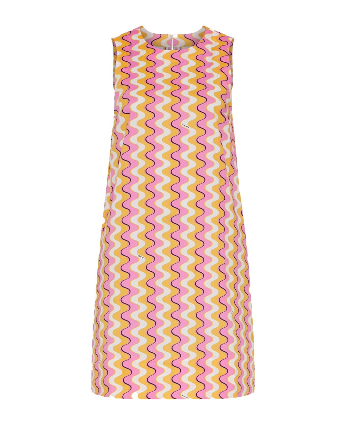 Marella Multicolored Midi Dress With Future Print - ROSA INTENSO