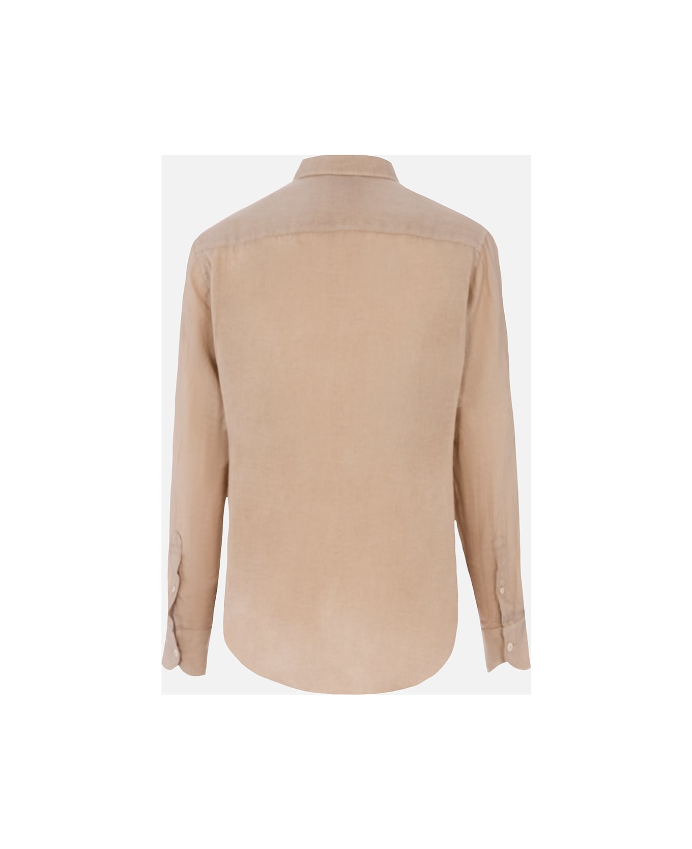 MC2 Saint Barth Man Beige Linen Shirt Pamplona - WHITE