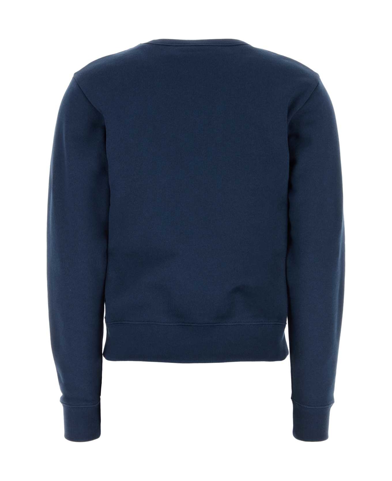 Valentino Garavani Navy Blue Cotton Sweatshirt - INDACO