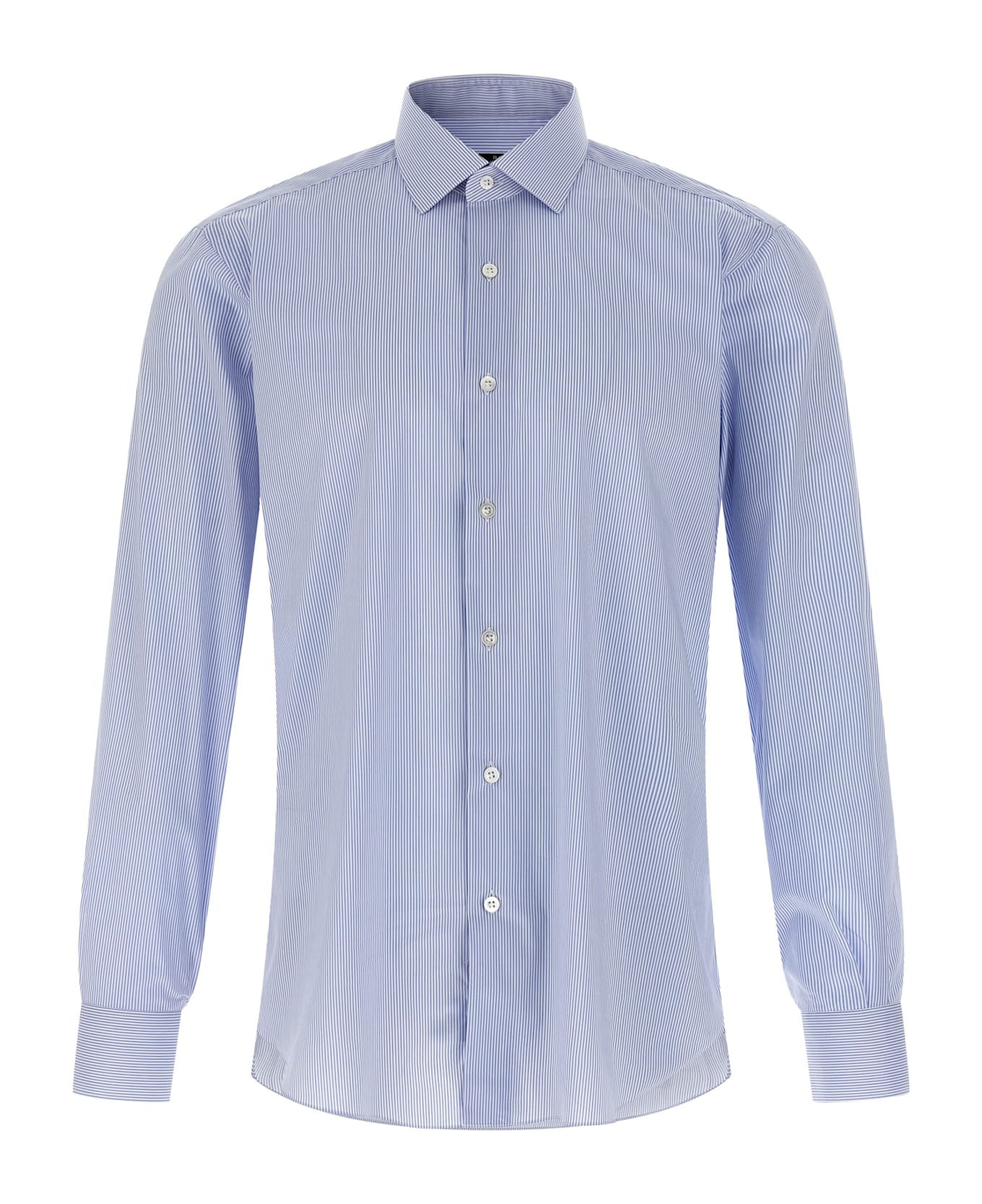 Barba Napoli Striped Shirt - Light Blue
