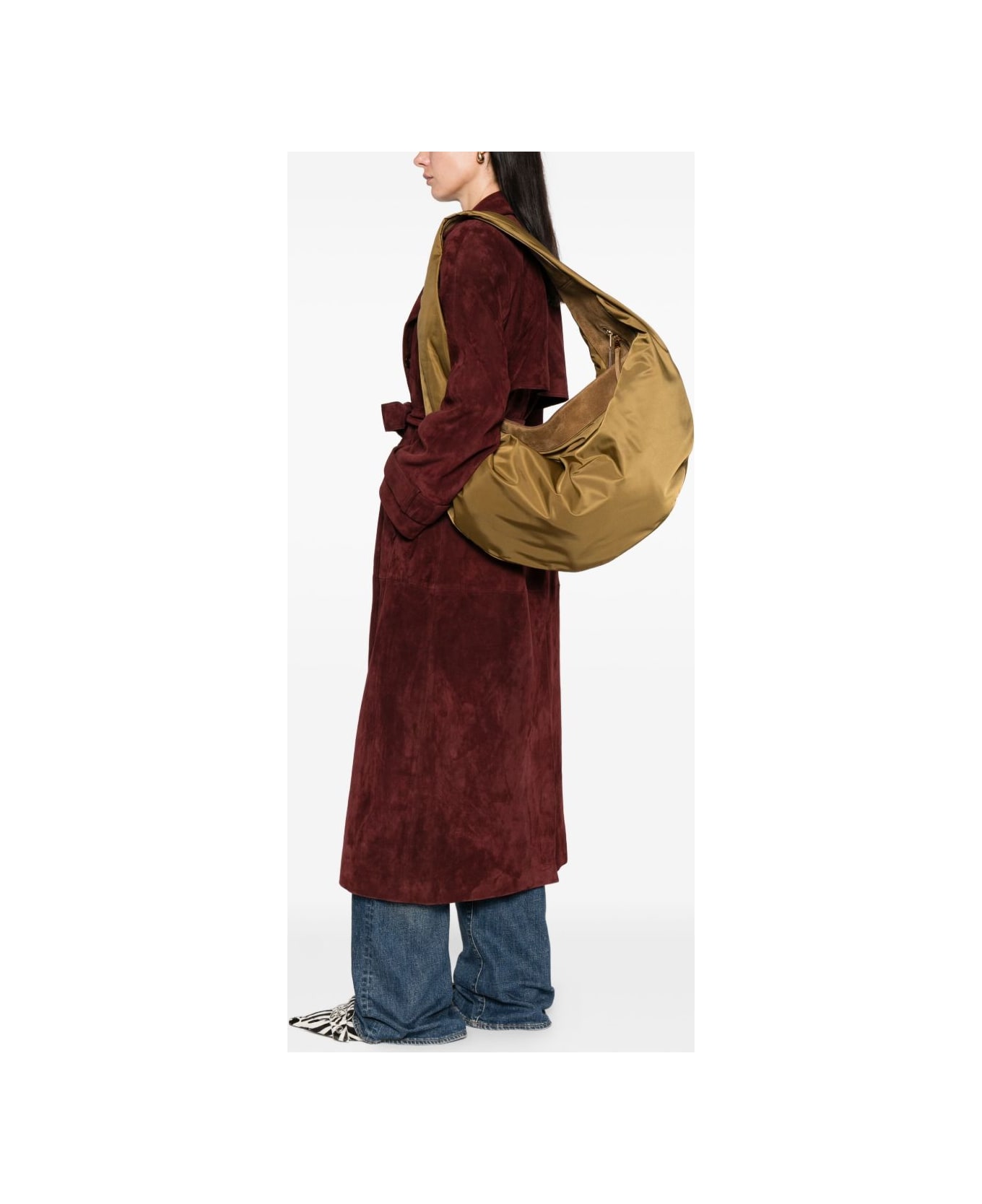Khaite Olivia Sport Xl Nylon Hobo Bag - Ochre ショルダーバッグ
