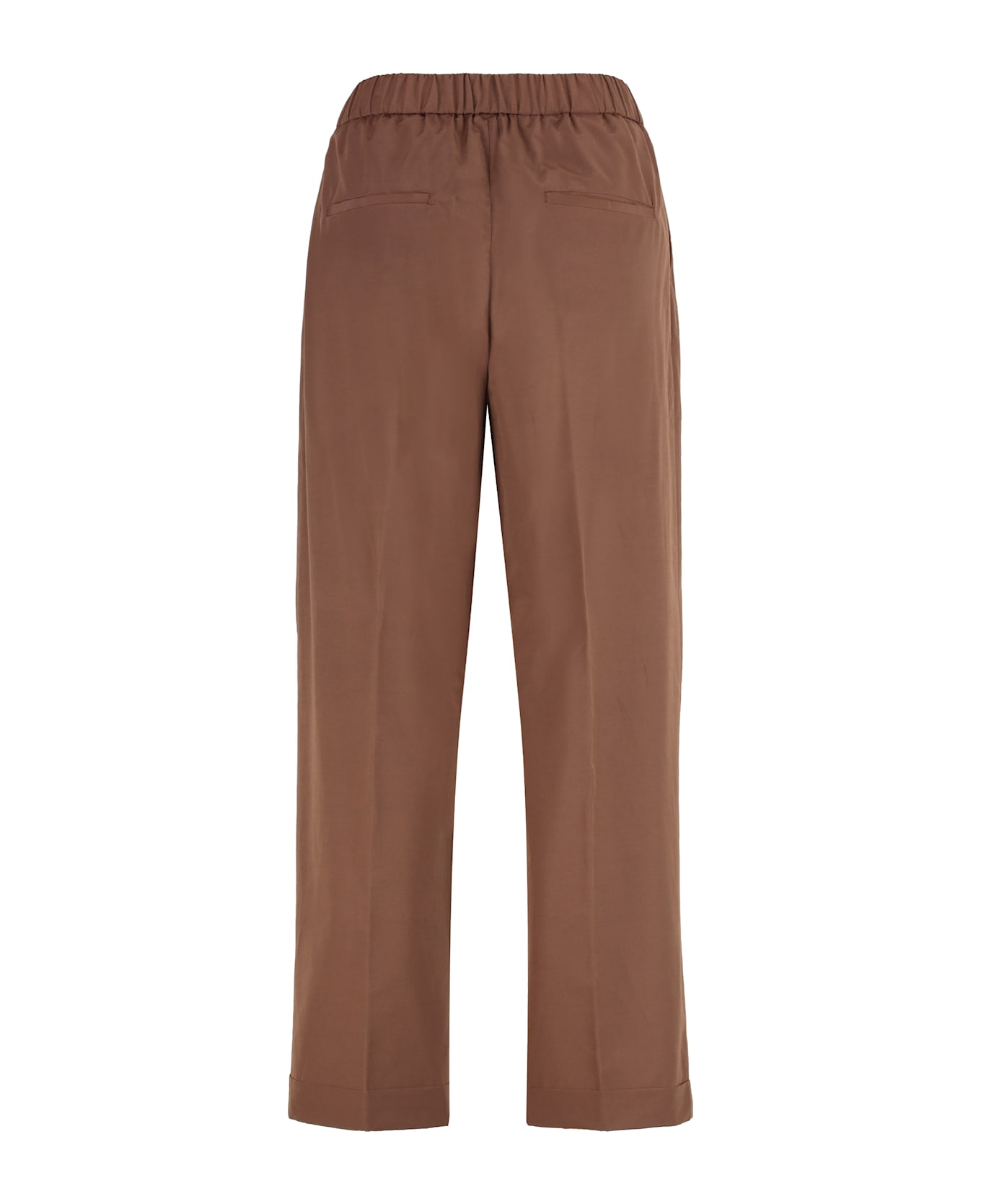 Peserico High-waist Wide-leg Trousers - brown