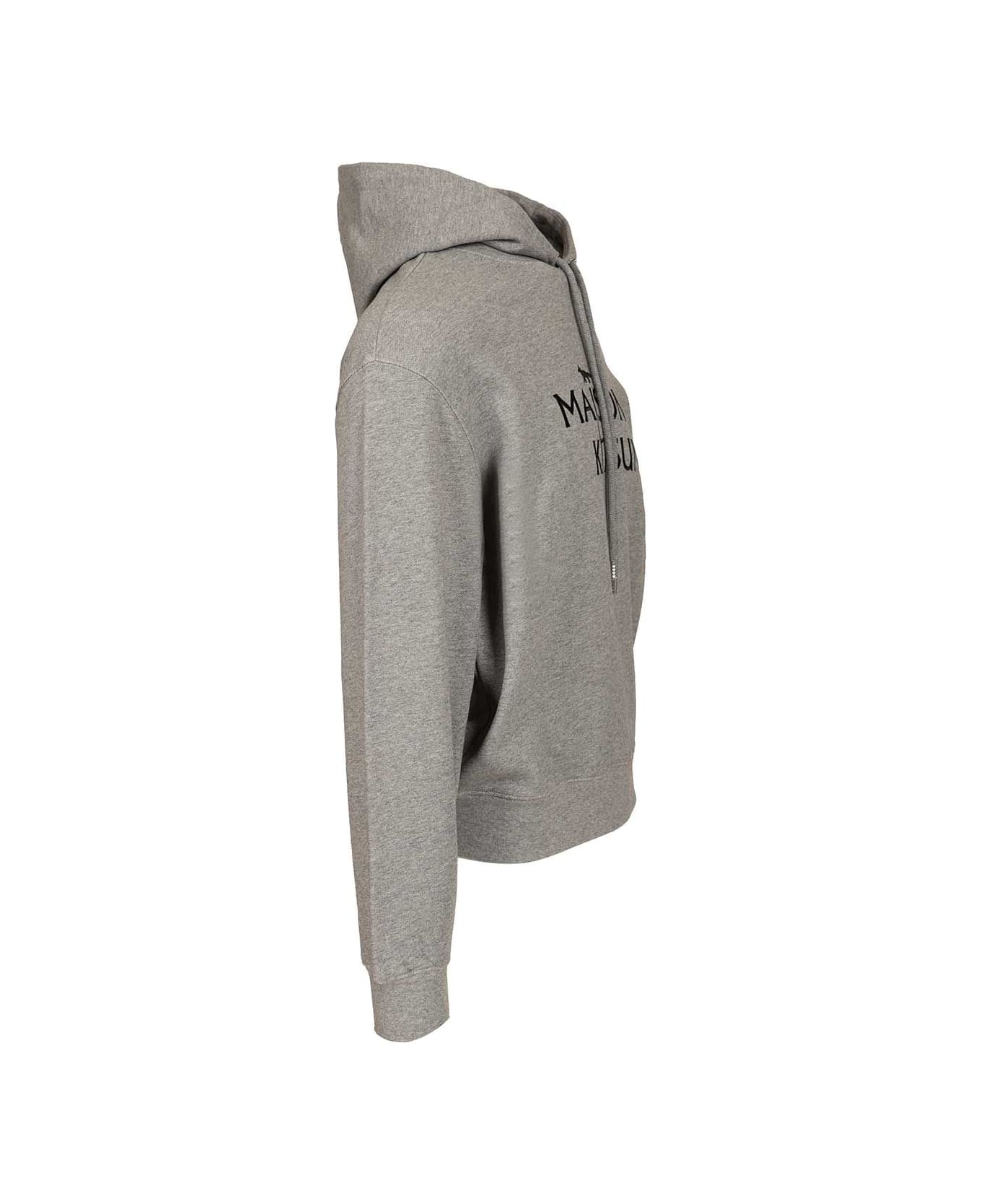 Maison Kitsuné Sweatshirt With Hood - medium grey melange