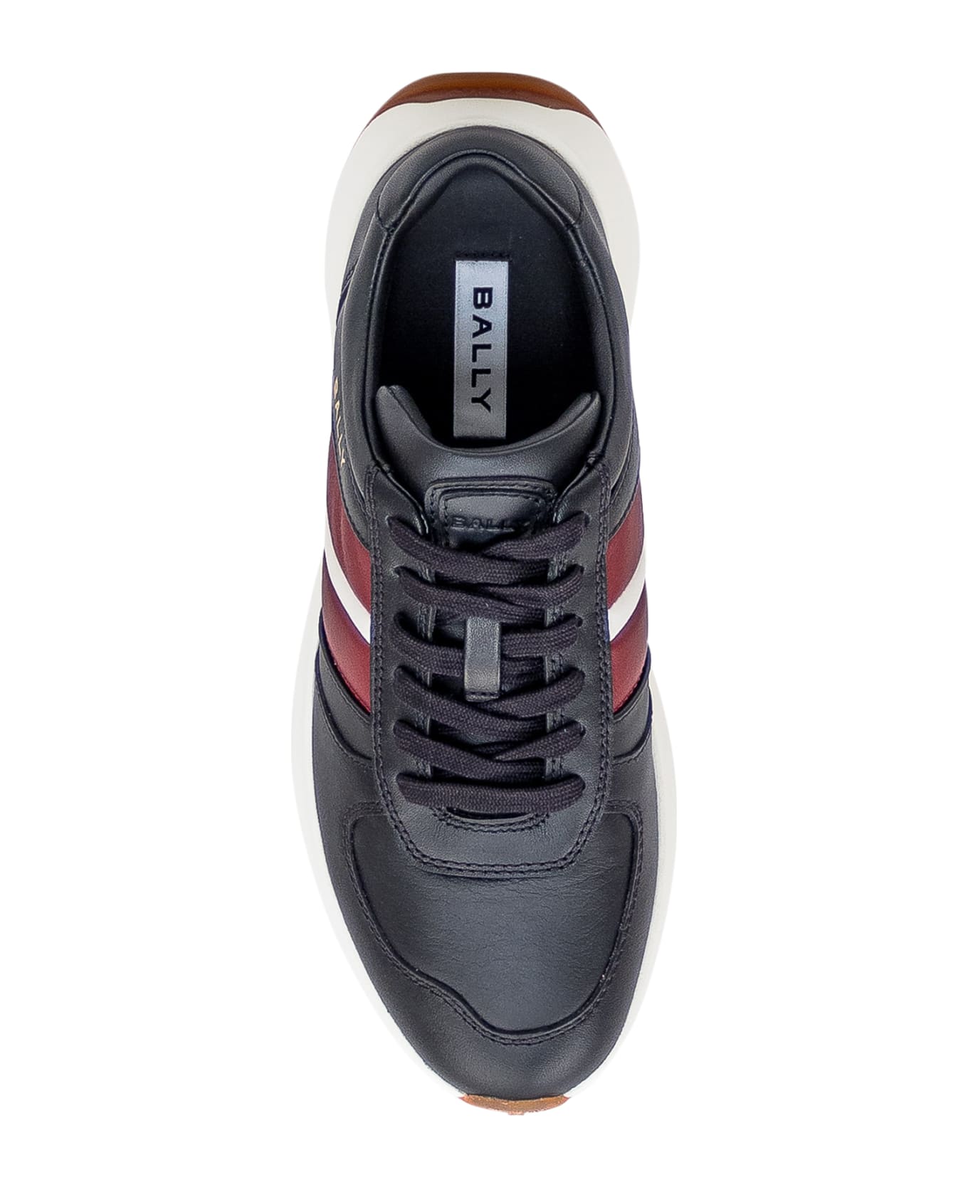 Bally Leather Sneaker - BLACK/B.RED/WHITE