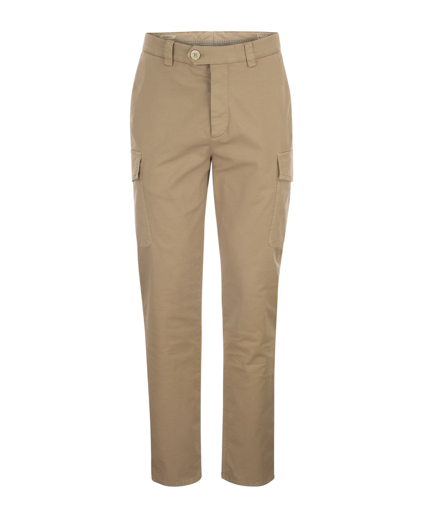 Brunello Cucinelli Garment-dyed Leisure Fit Trousers - Sand ボトムス