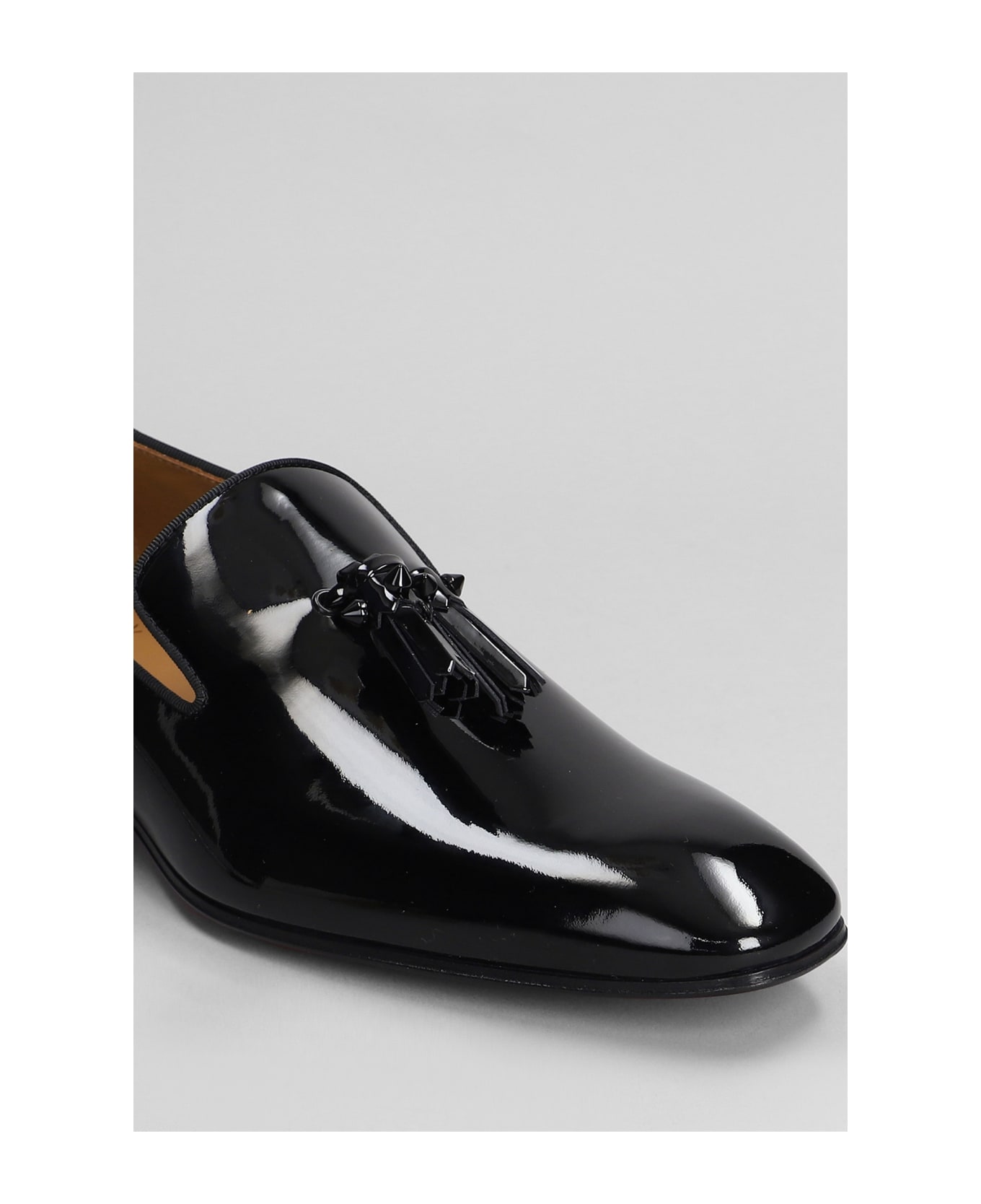 Christian Louboutin Dandelion Loafers In Black Patent Leather - black ローファー＆デッキシューズ