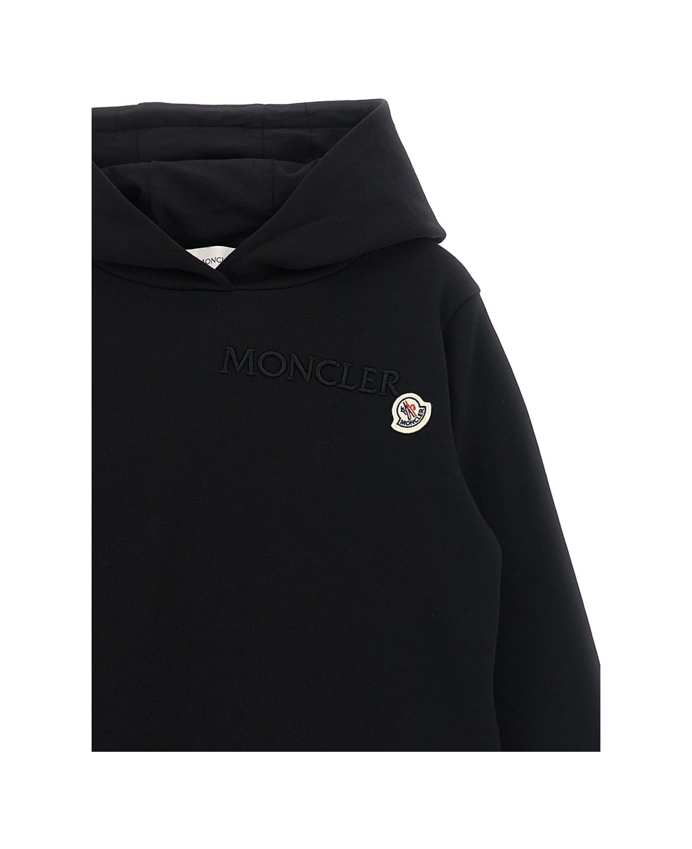 Moncler Enfant Logo Hoodie - Black