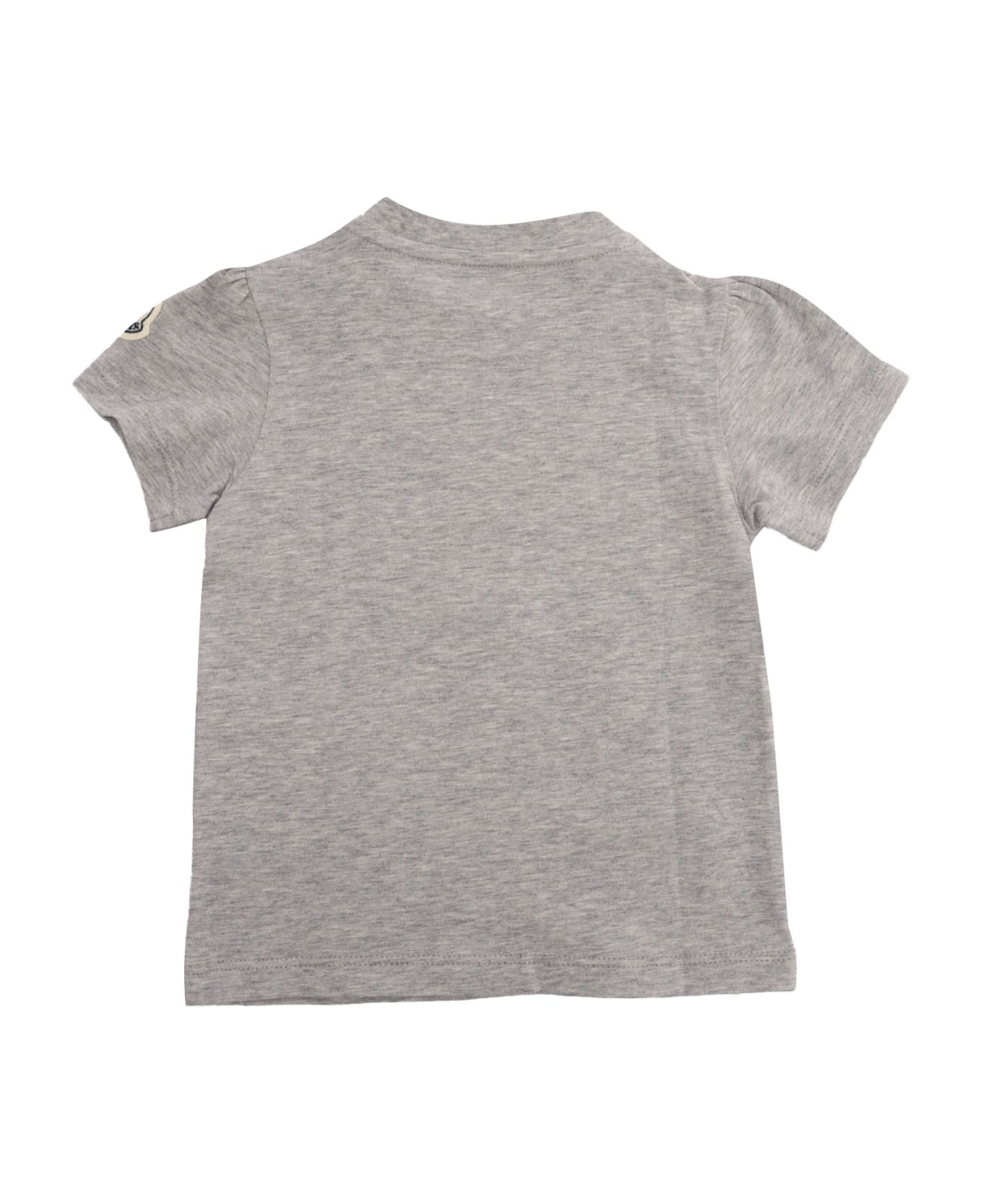 Moncler Grey T-shirt With Logo - GREY