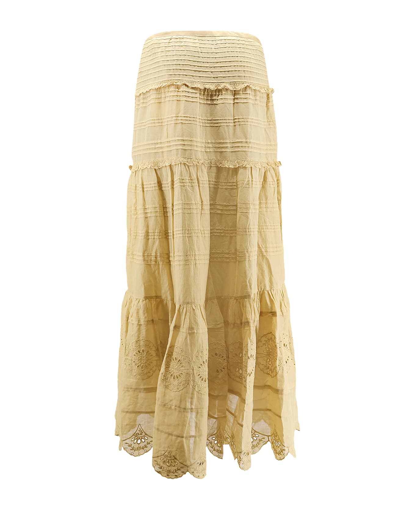 Marant Étoile Paoline Organic Cotton Skirt - Light Ochre