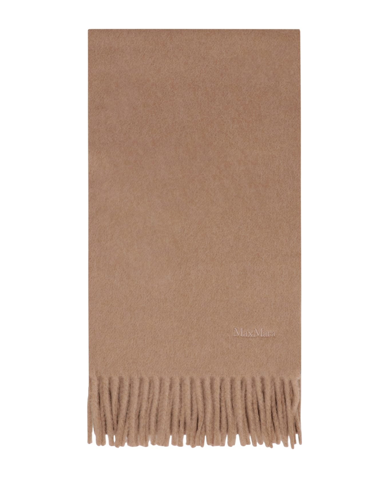 Max Mara Scilli Scarf In Wool - Marrone
