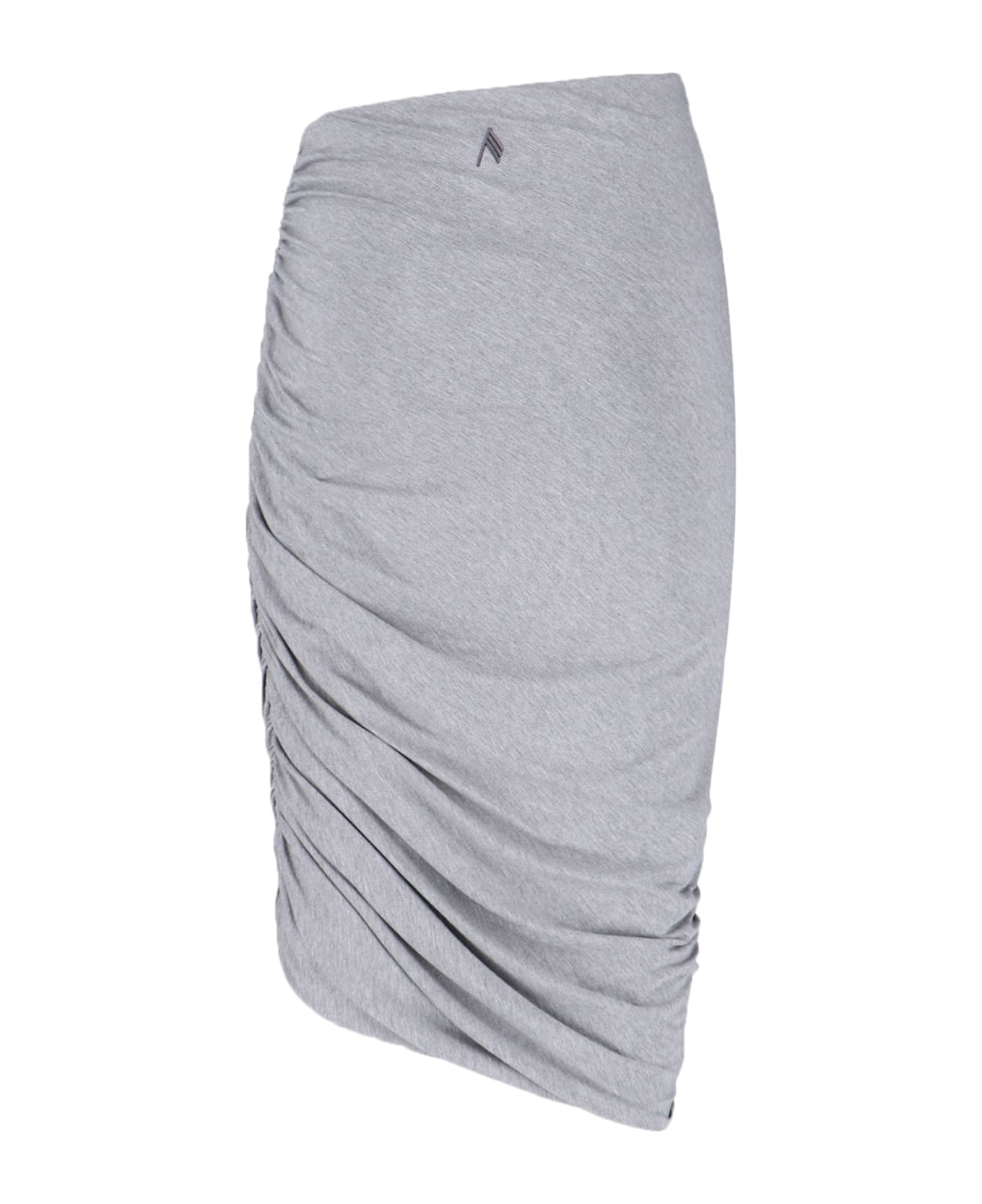 The Attico Asymmetrical Midi Skirt - Gray