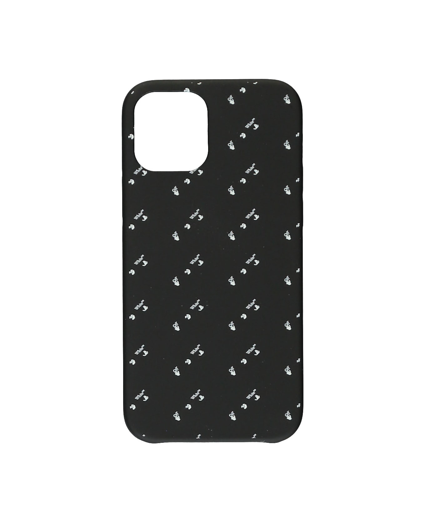 Off-White Printed Iphone 12 Case - black