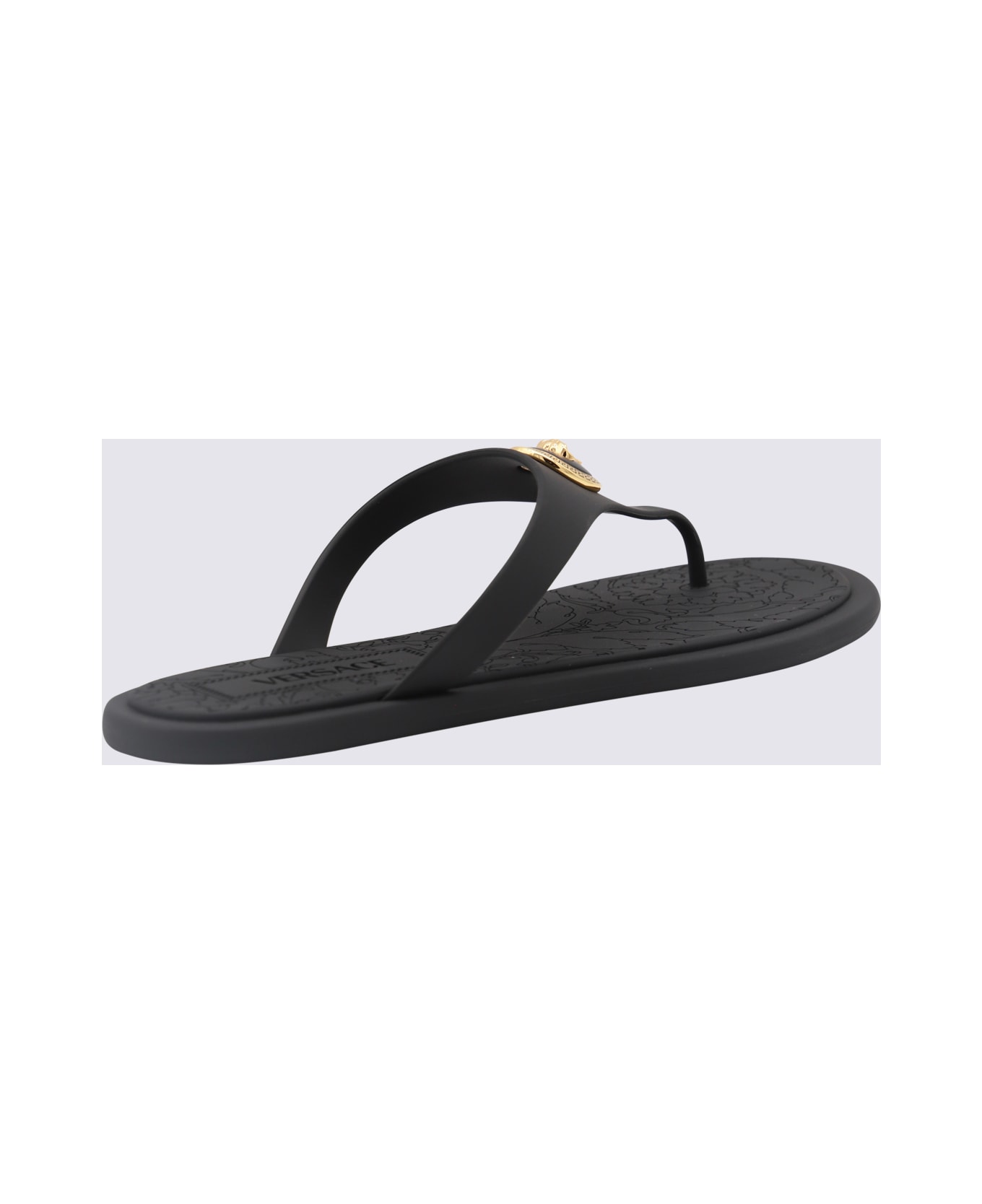 Versace Black Flats - Black