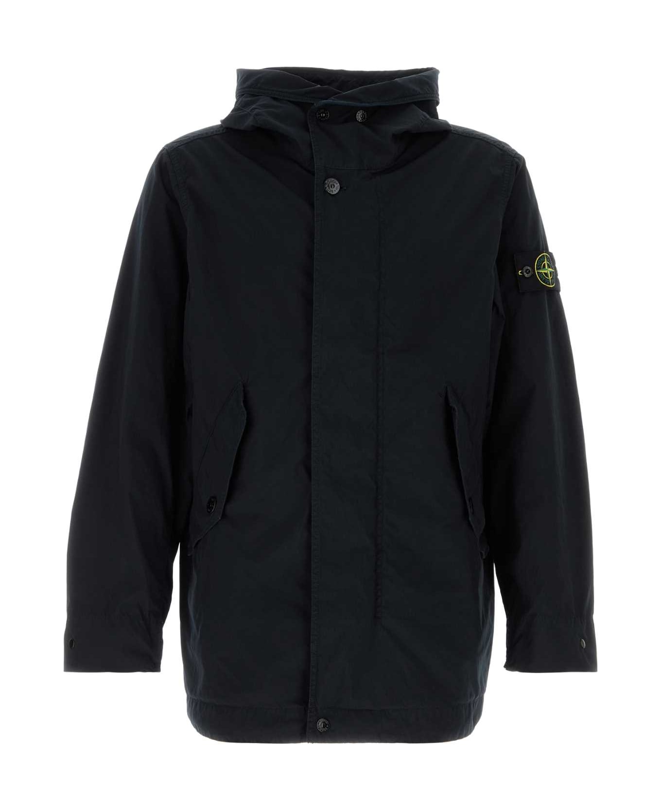 Stone Island Midnight Blue Polyester Jacket - NAVY