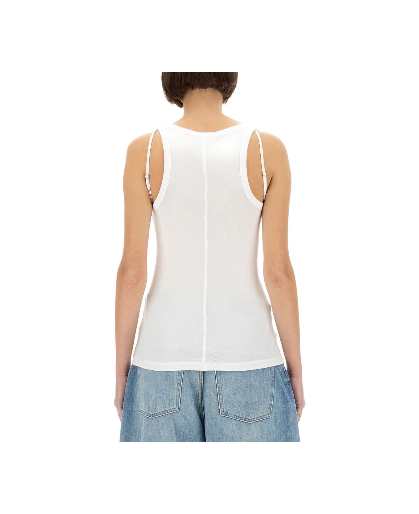 Helmut Lang Top "racer" - WHITE