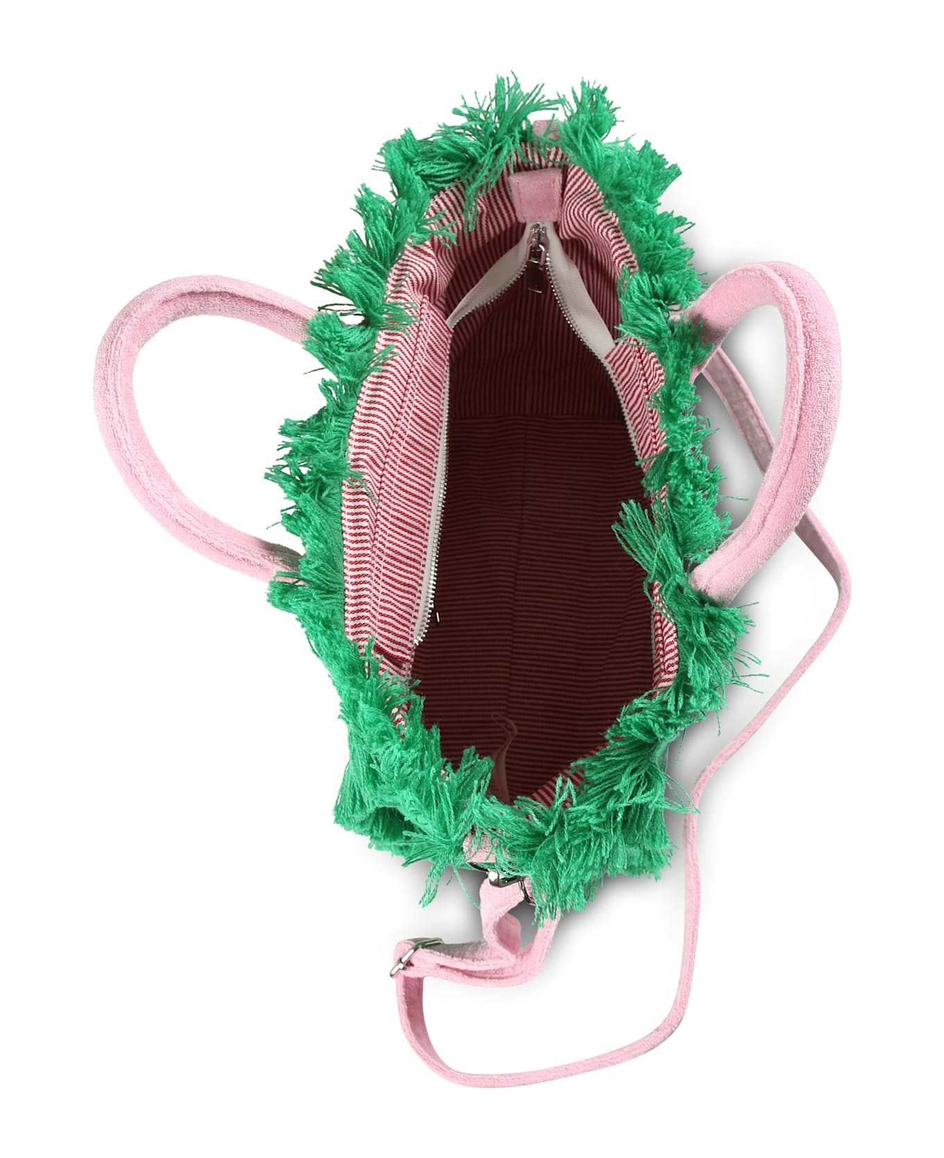 MC2 Saint Barth Green Beach Bag For Girl With Logo - Green