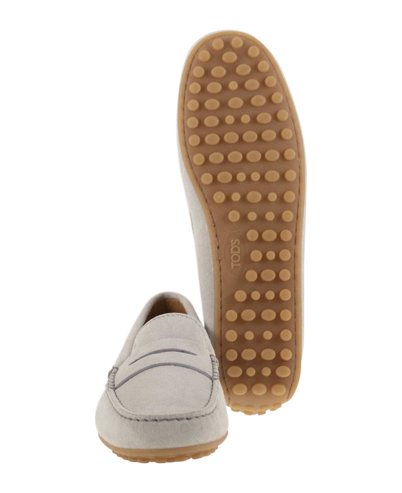 Tod's City Gommino Suede Loafer - Ice